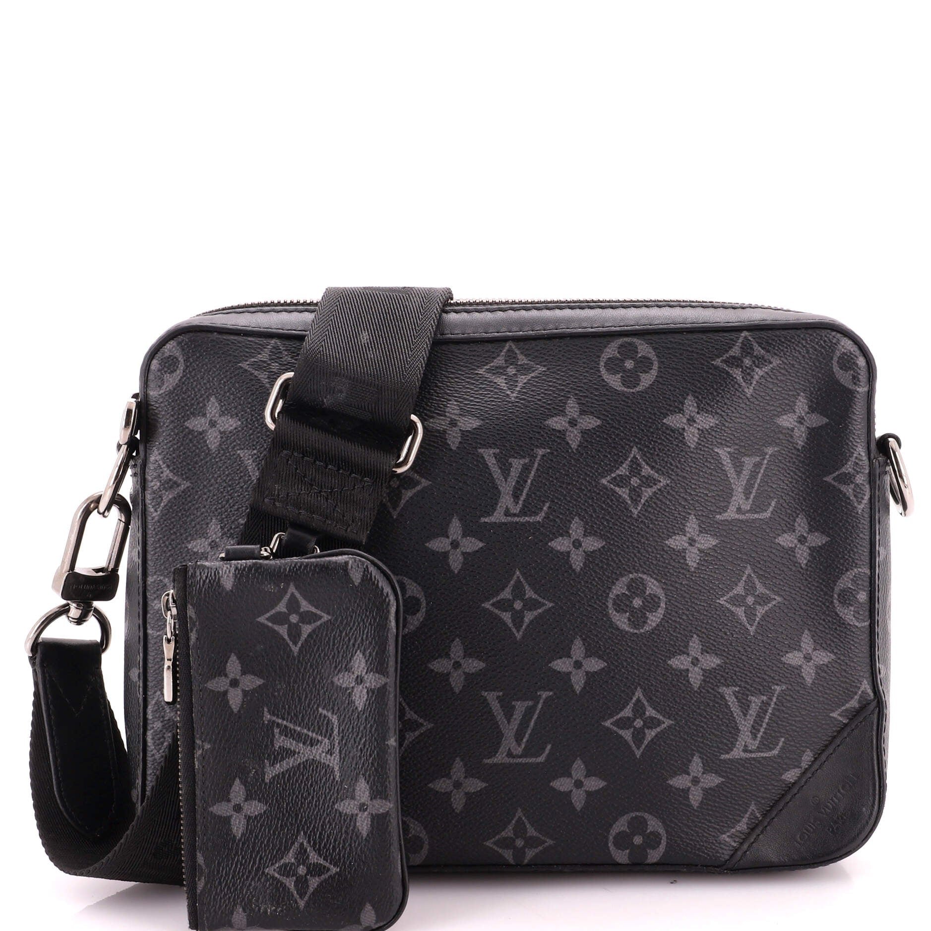 Trio Messenger Bag Reverse Monogram Eclipse Canvas