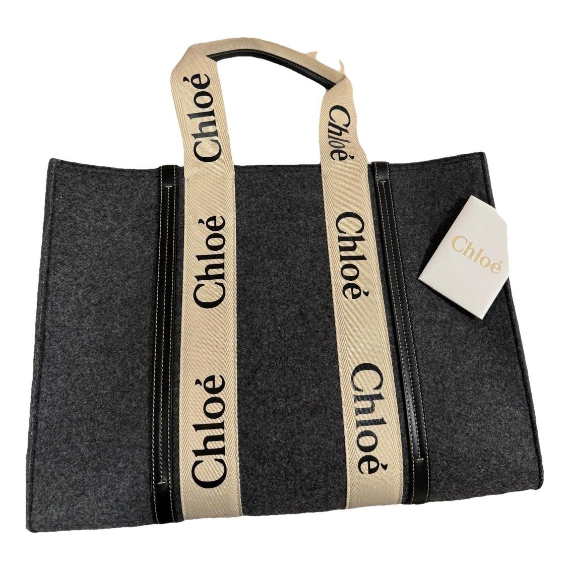 Woody wool tote