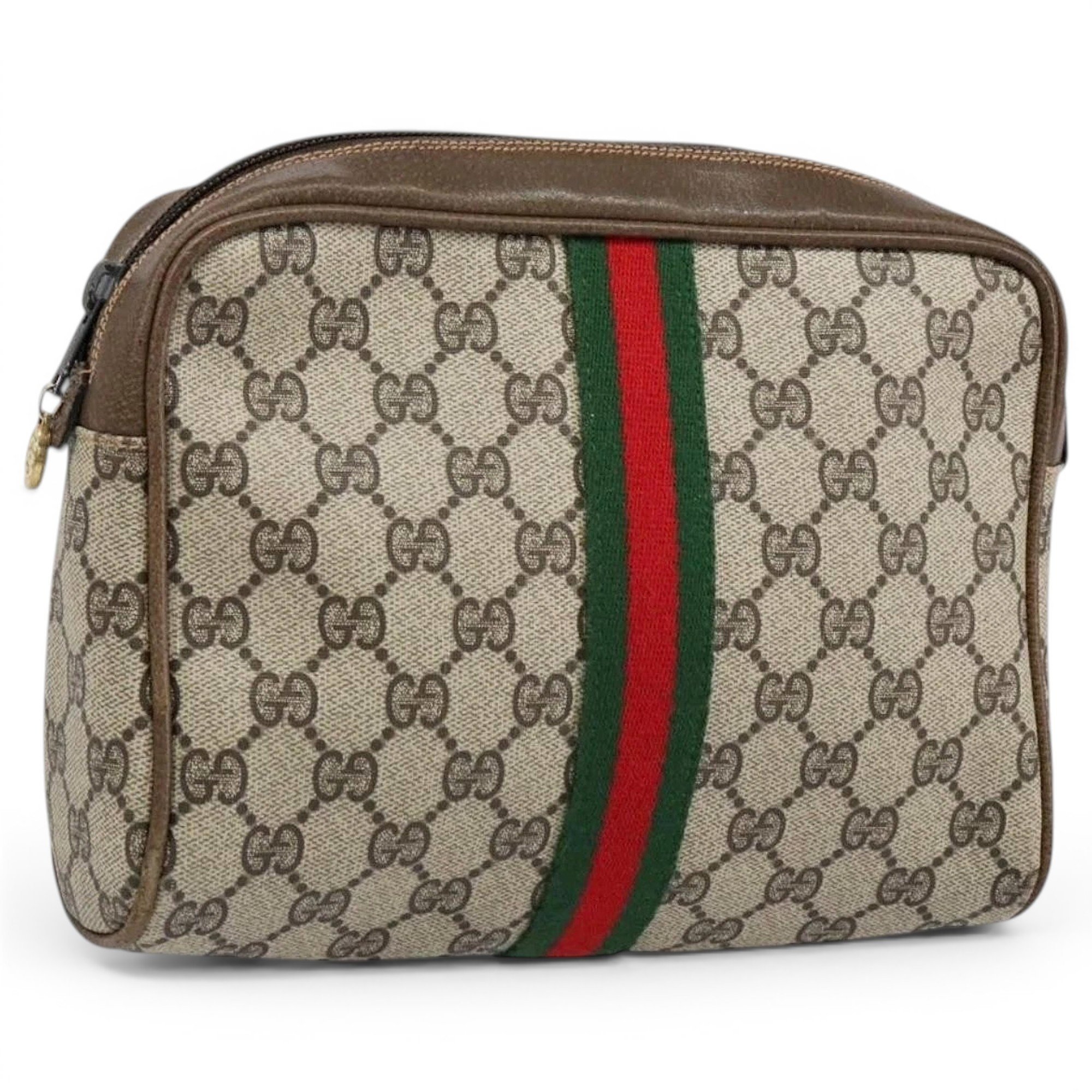 Leather clutch bag
