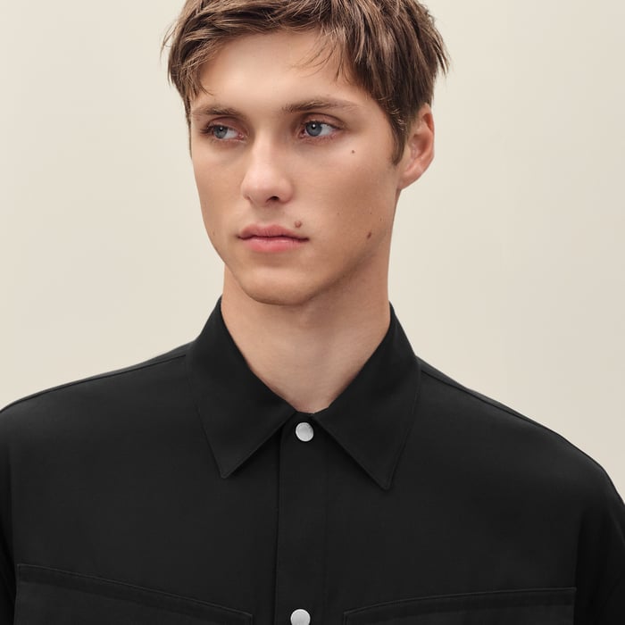 Noir Boxy Fit Overshirt
