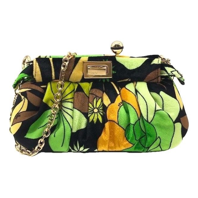 Peekaboo velvet handbag