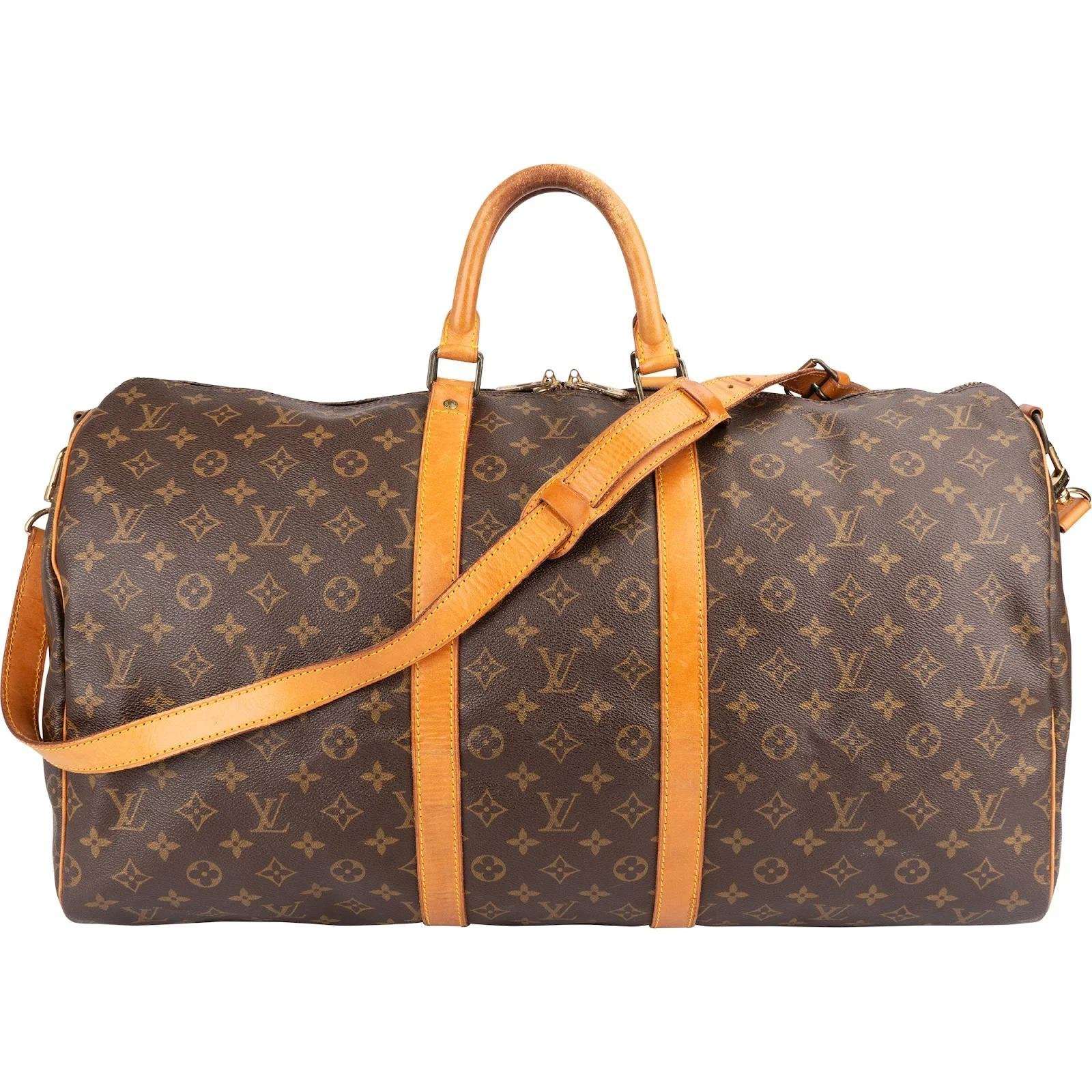 Keepall leather travel bag