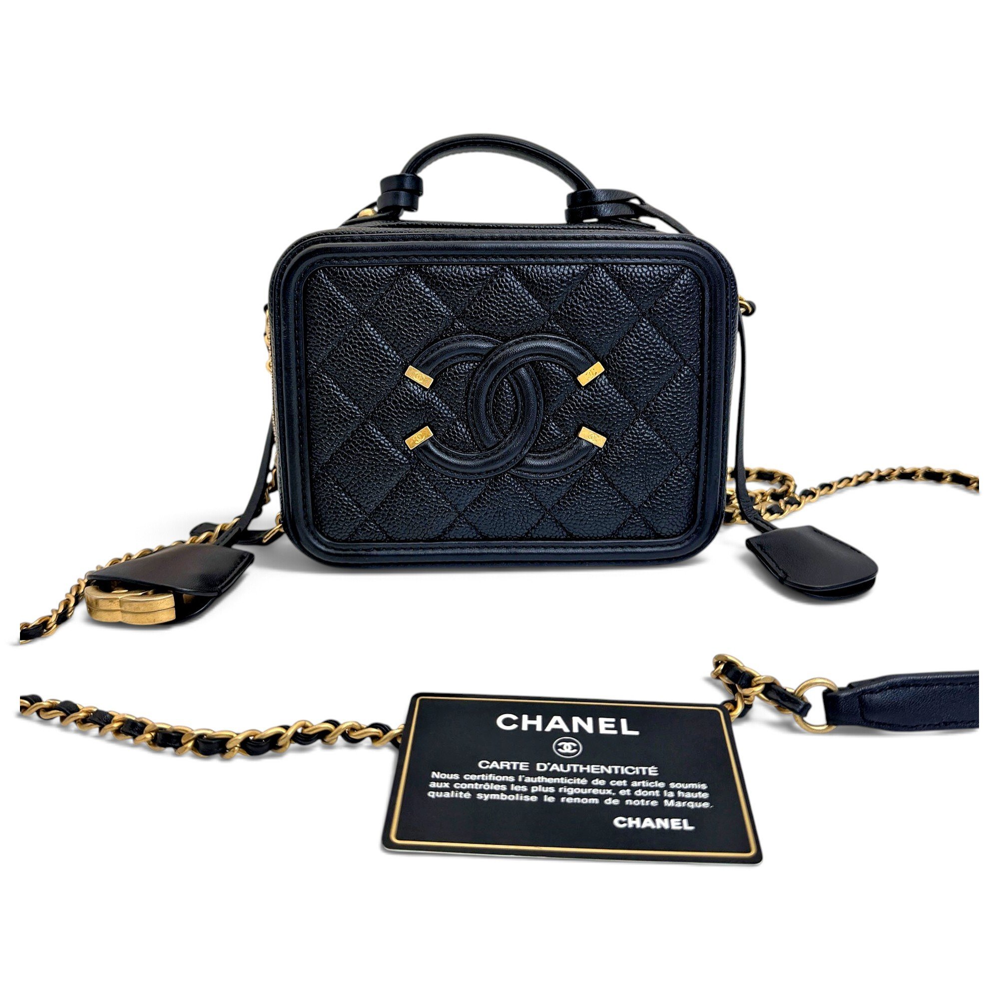 Vanity leather handbag