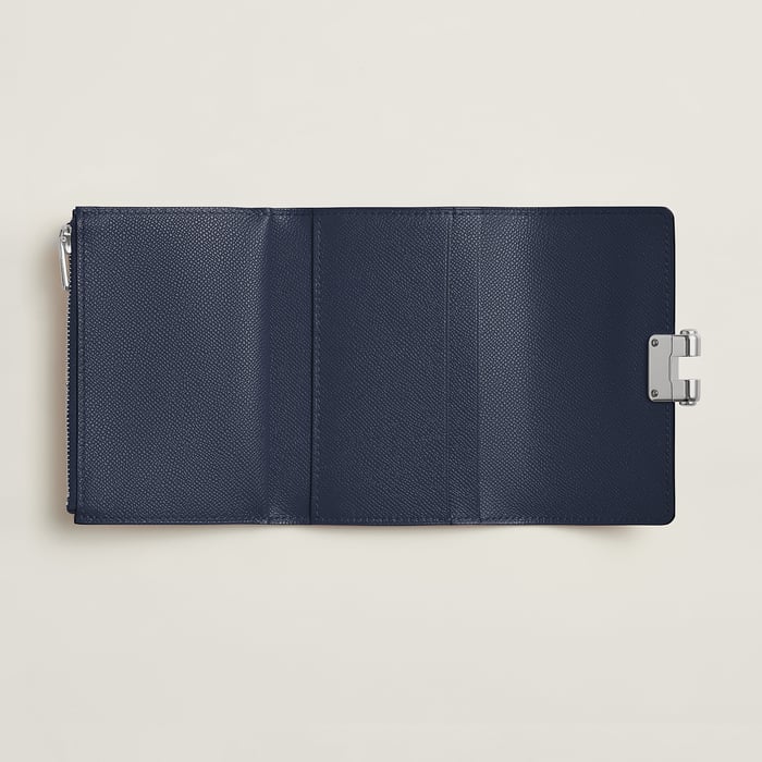 Bleu Nuit Charniere Compact Wallet