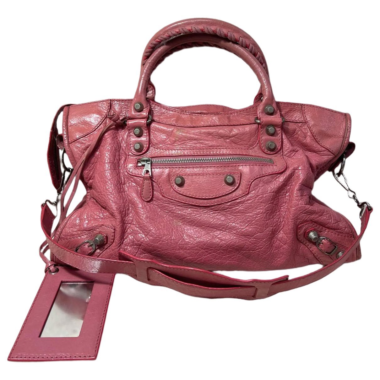 City leather handbag