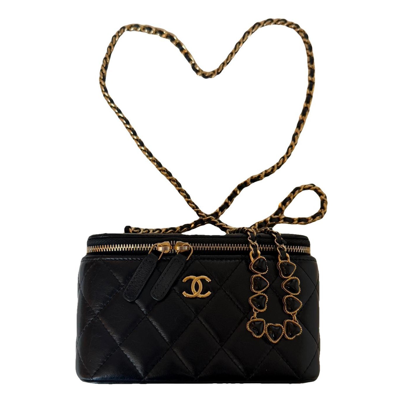 Vanity leather handbag