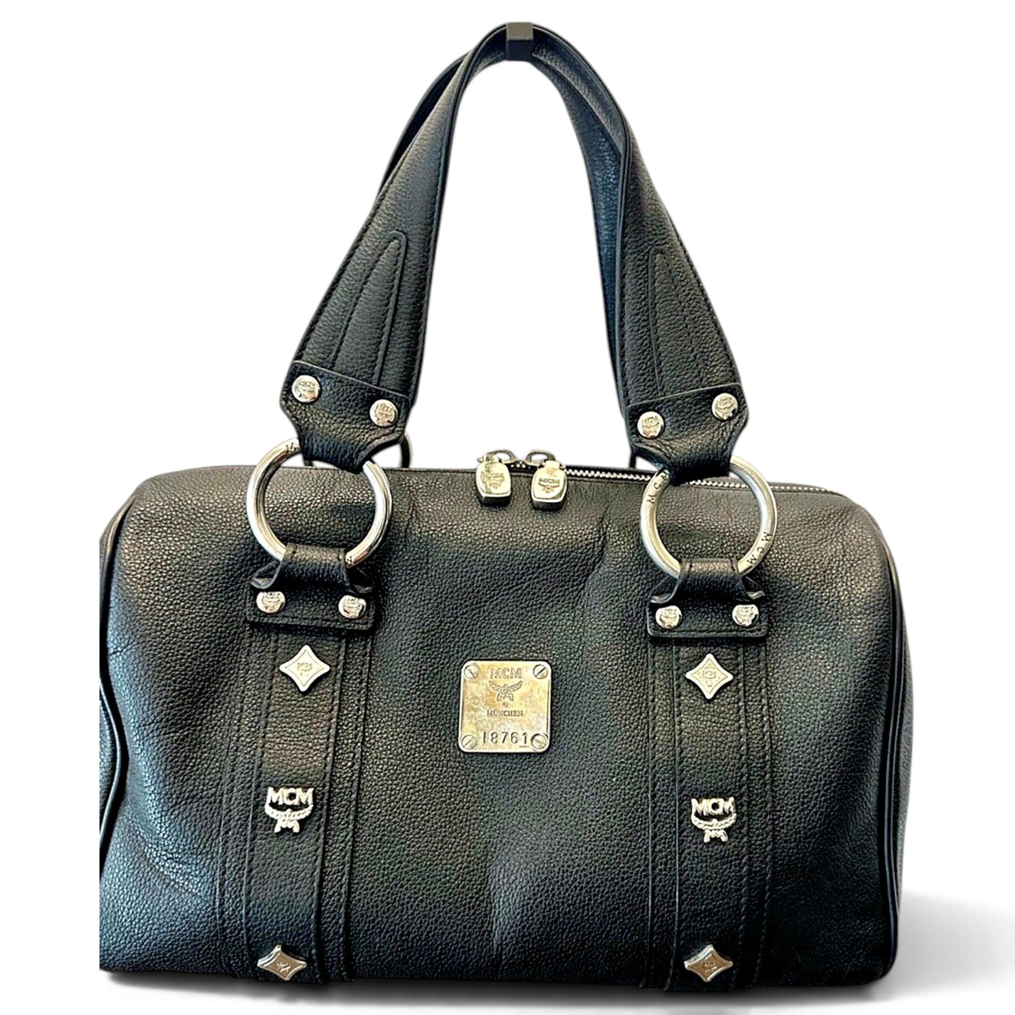 Boston leather satchel