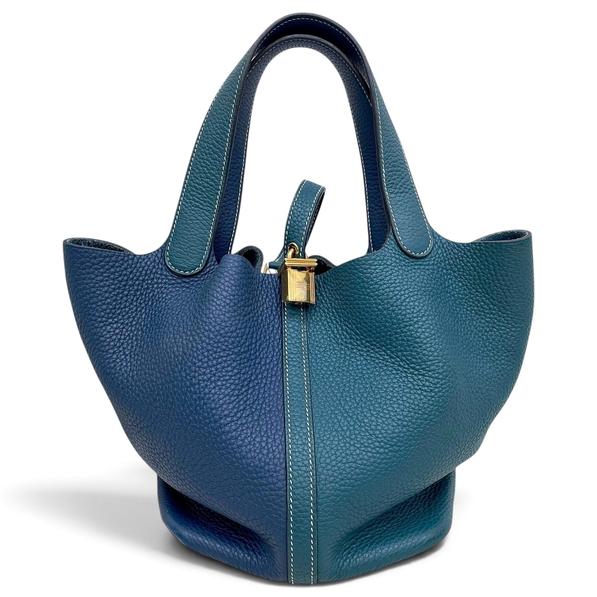 Picotin leather tote