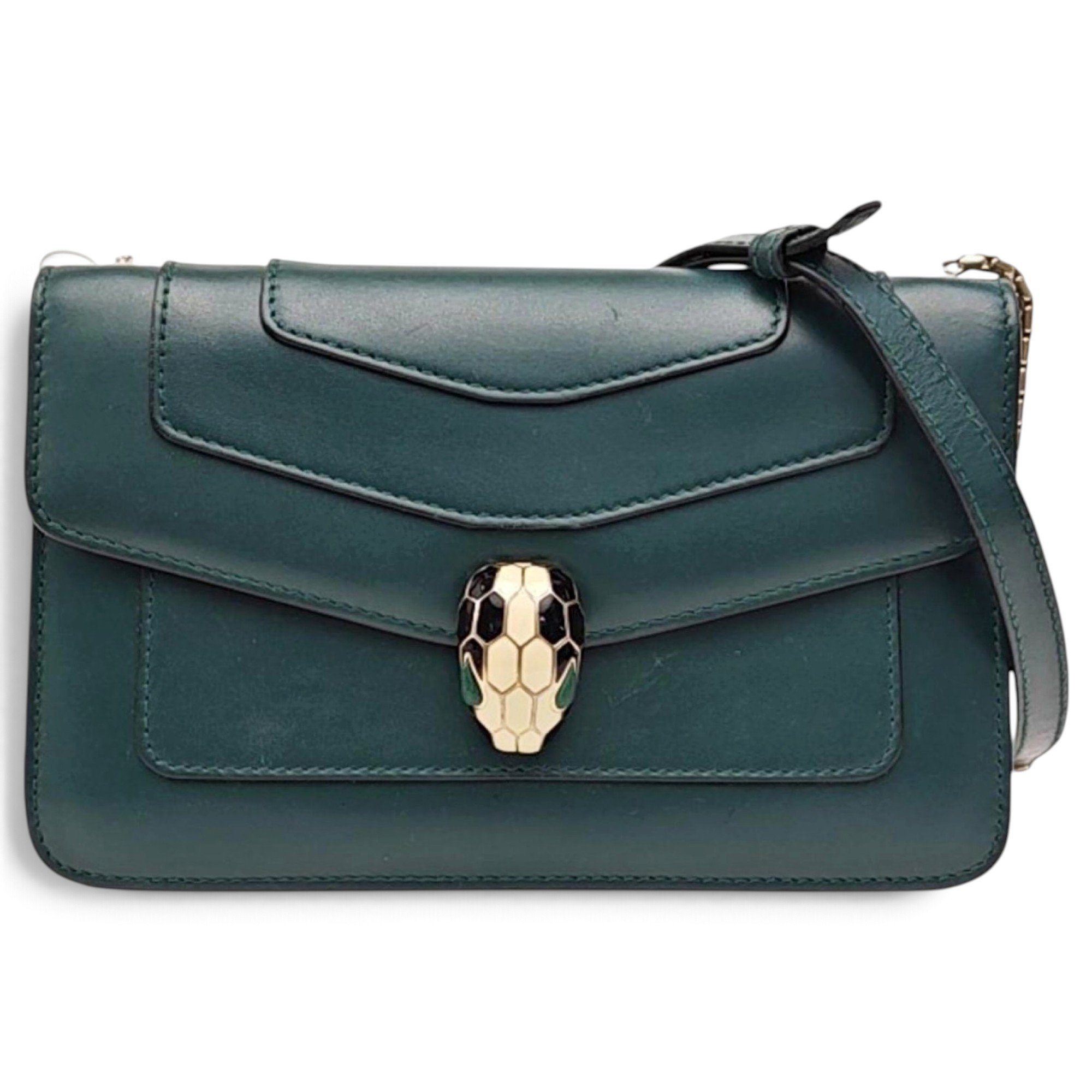 Serpenti leather handbag