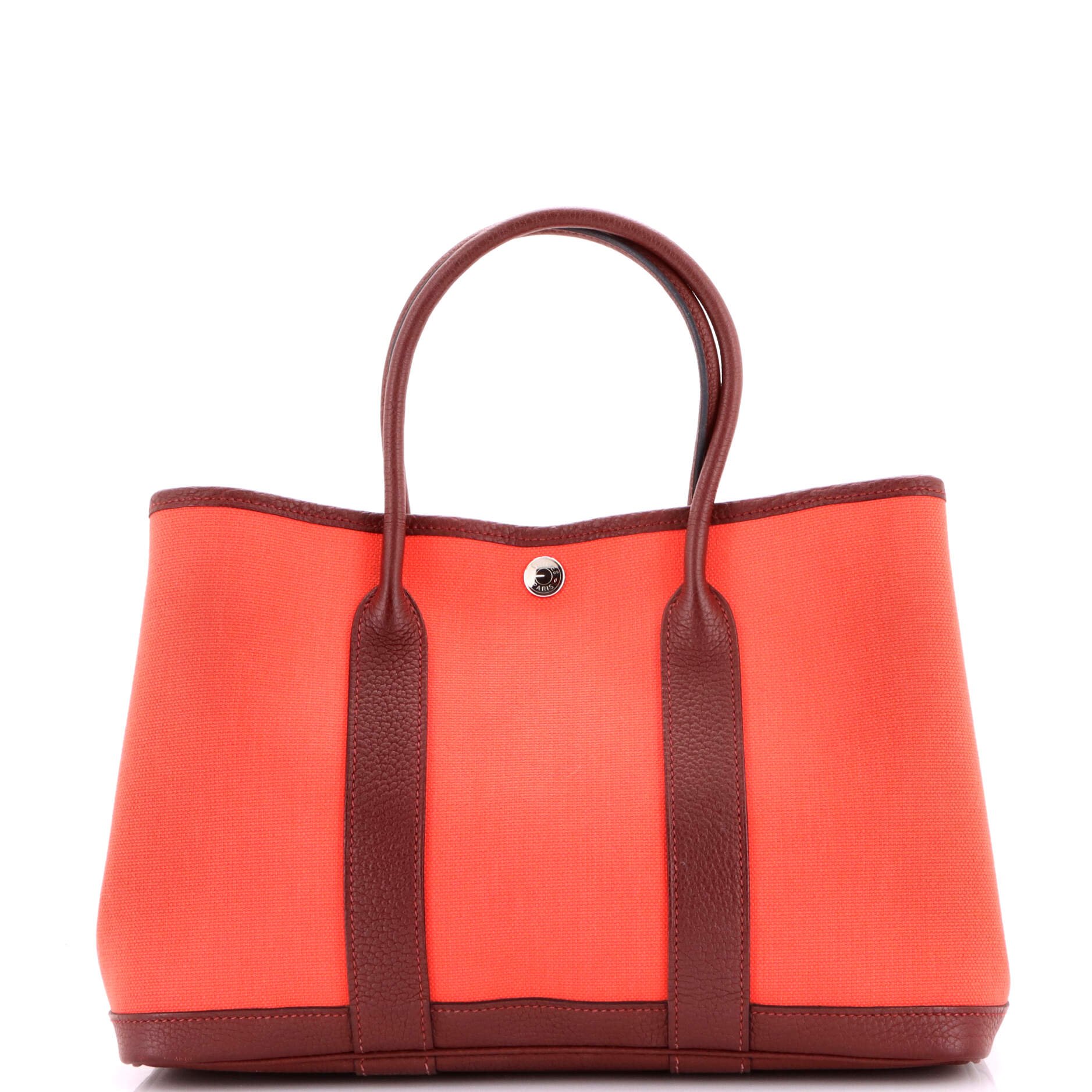 Hermes Garden Party Tote Toile and Leather 30