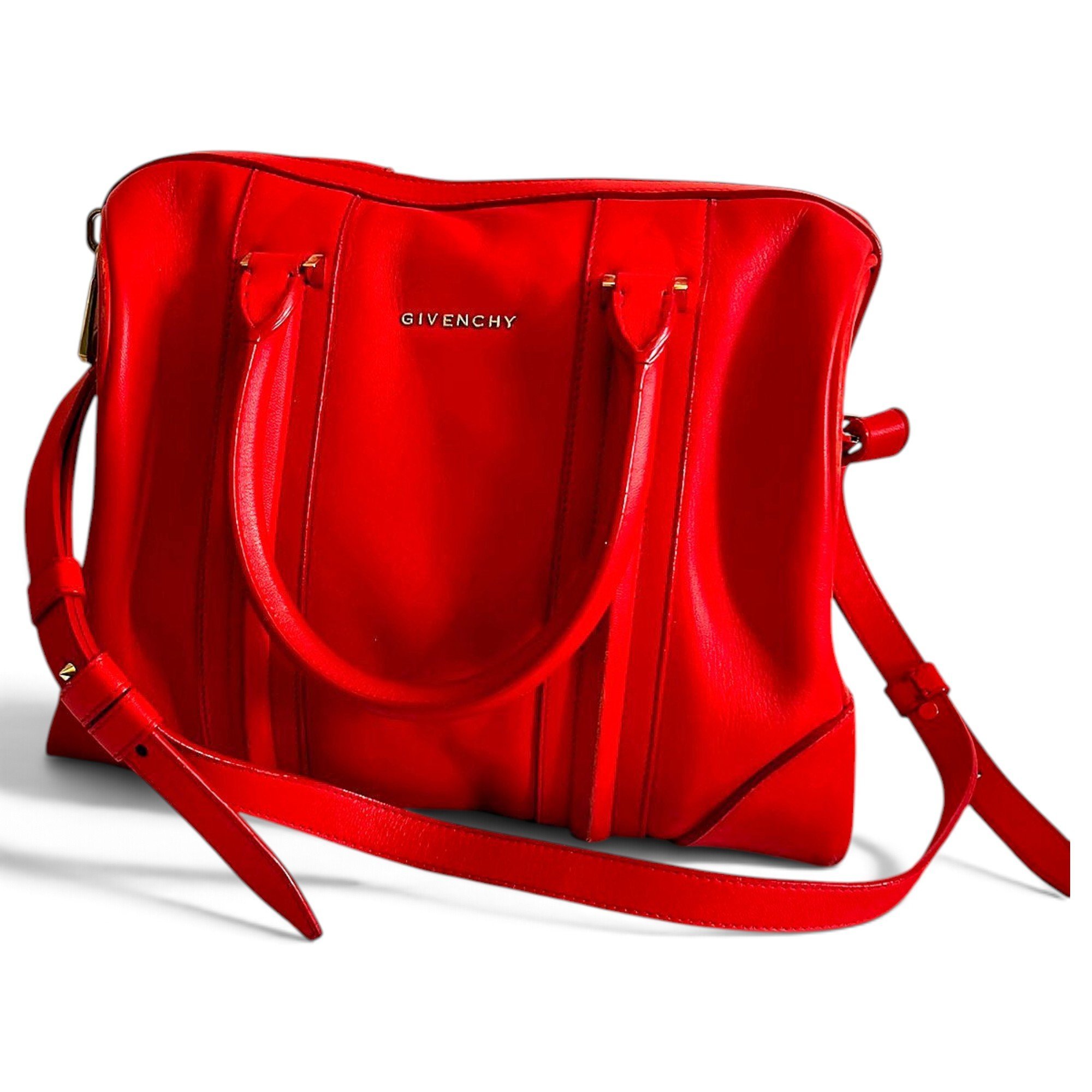 Lucrezia leather bowling bag