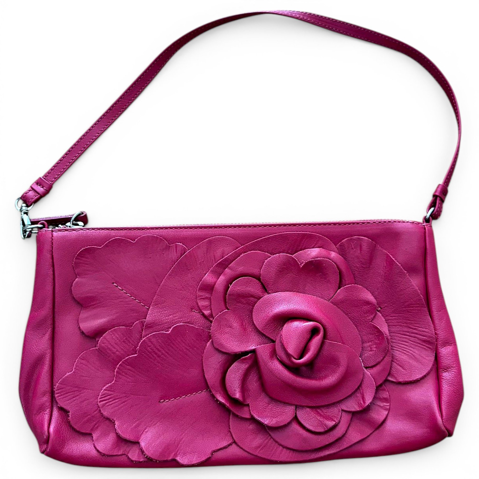 Leather clutch bag