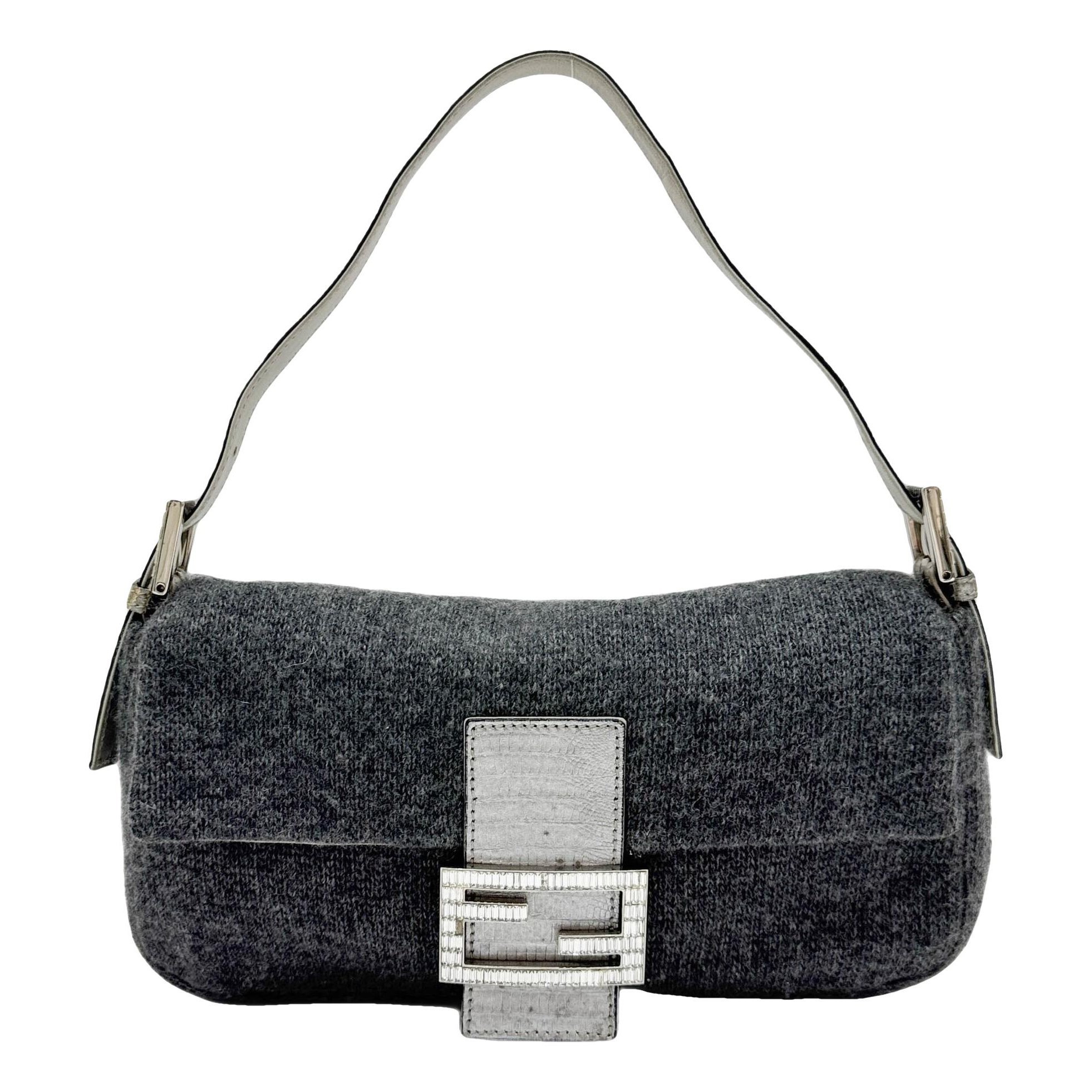 Baguette cashmere handbag