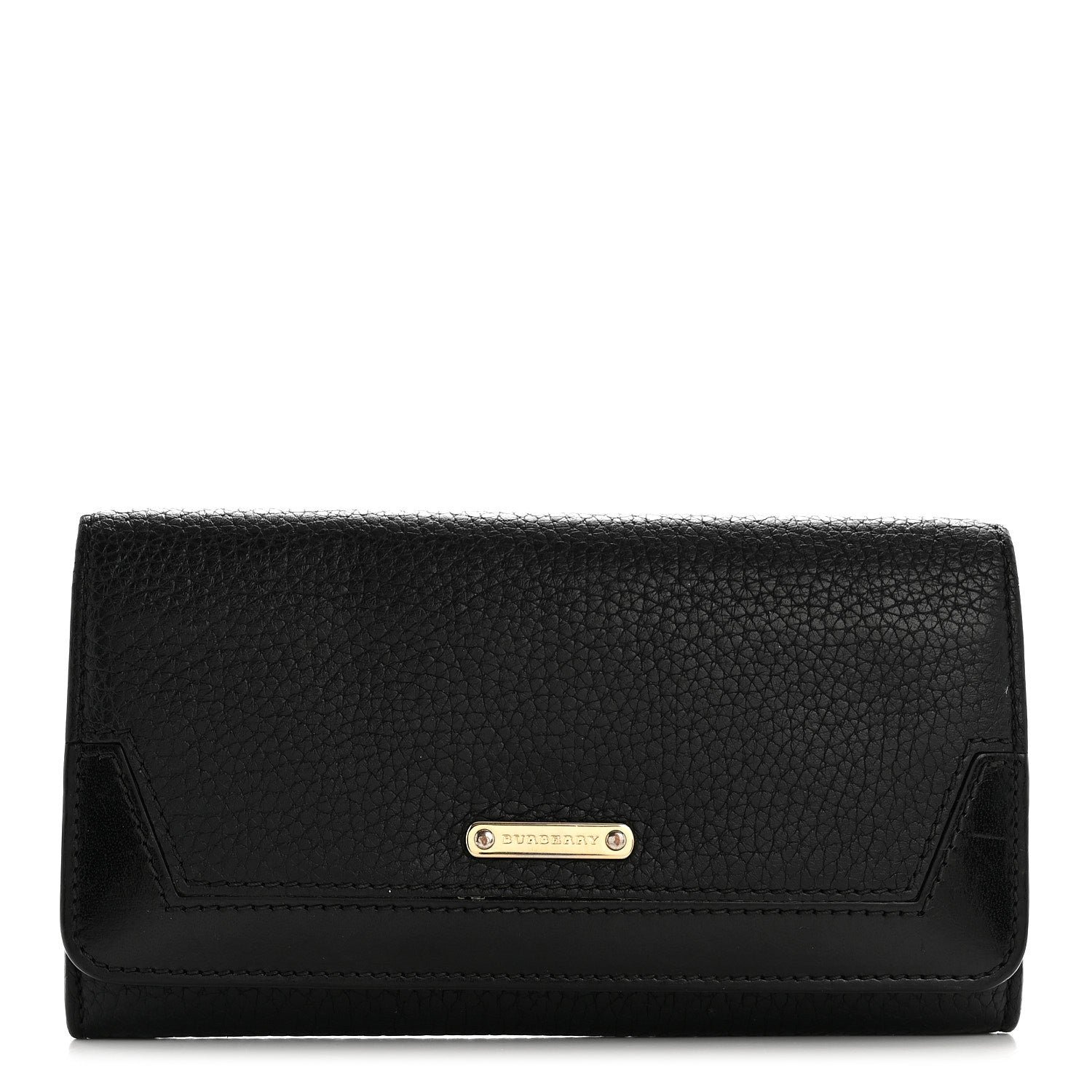 Burberry Grain Calfskin Continental Wallet Black
