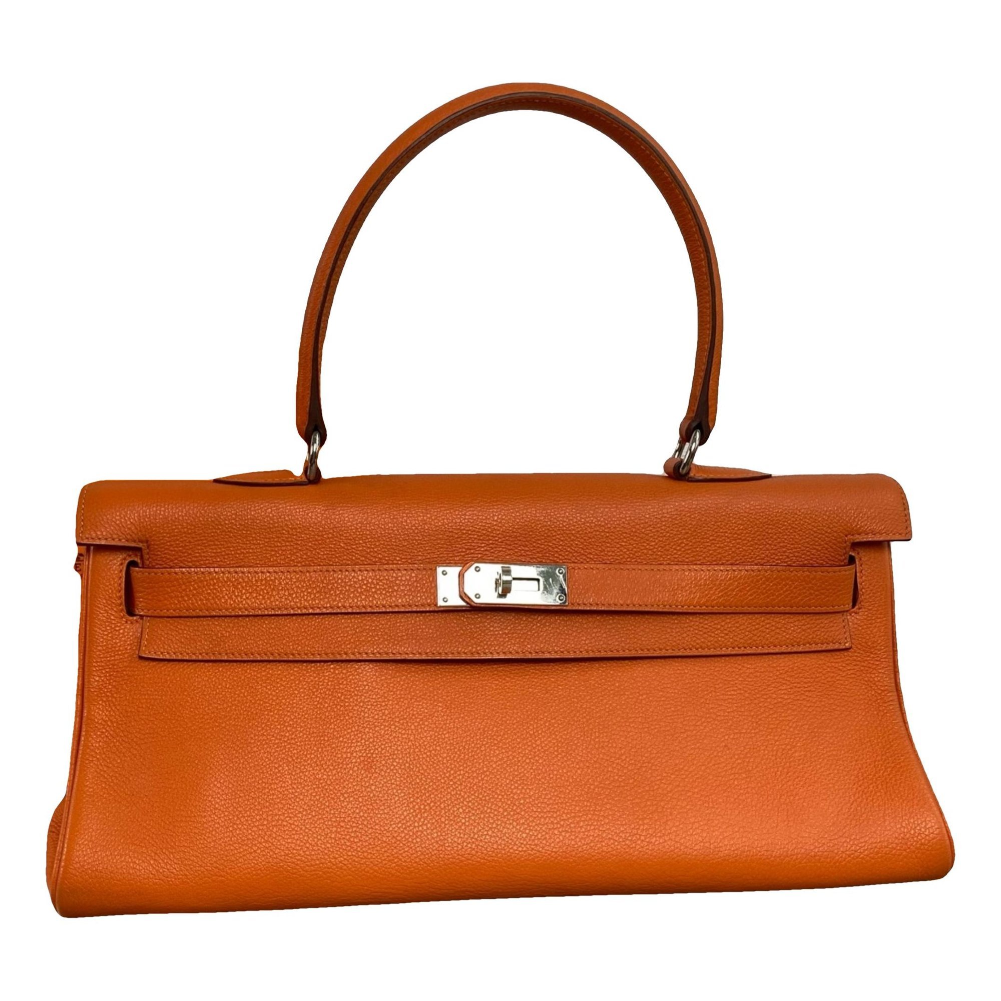 Hermes Kelly 40 Handbag Orange Togo Leather