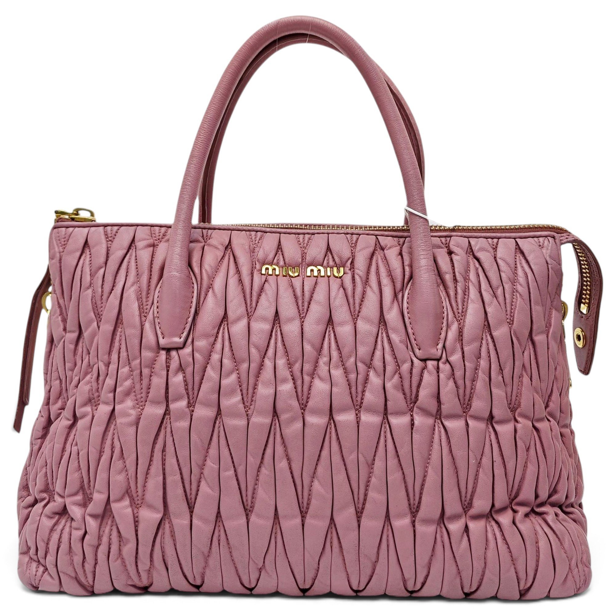 Miu Belle leather handbag