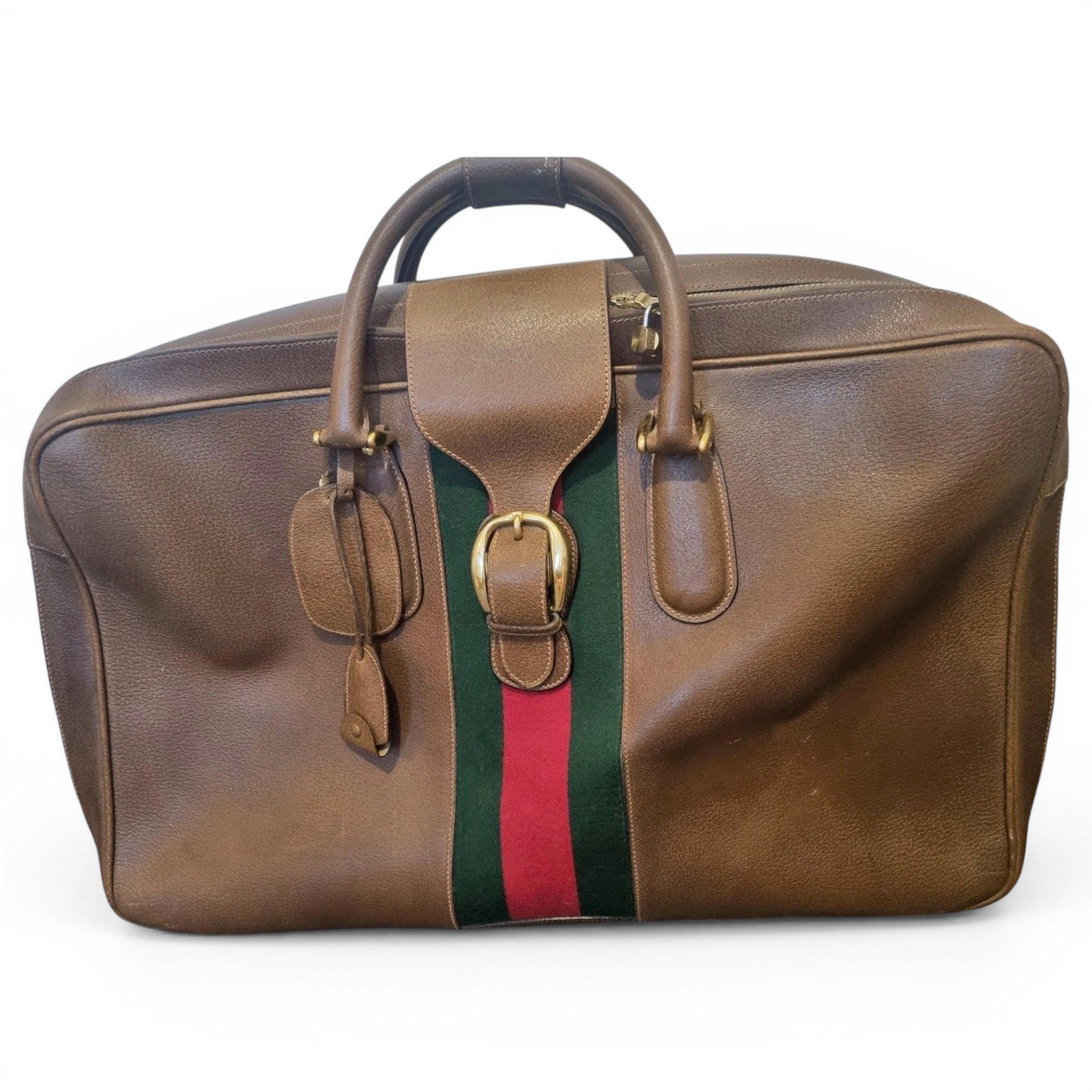 Leather travel bag