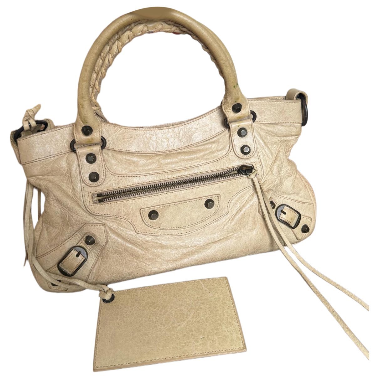 First leather handbag