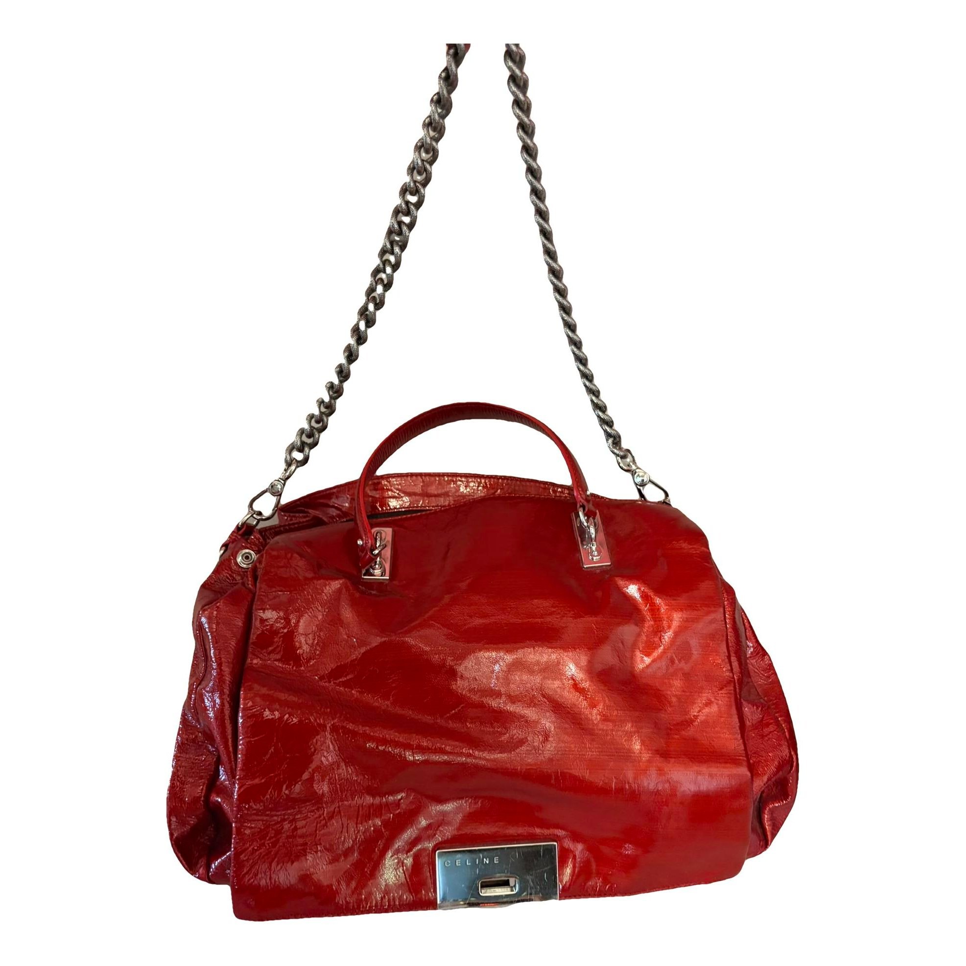 Patent leather handbag