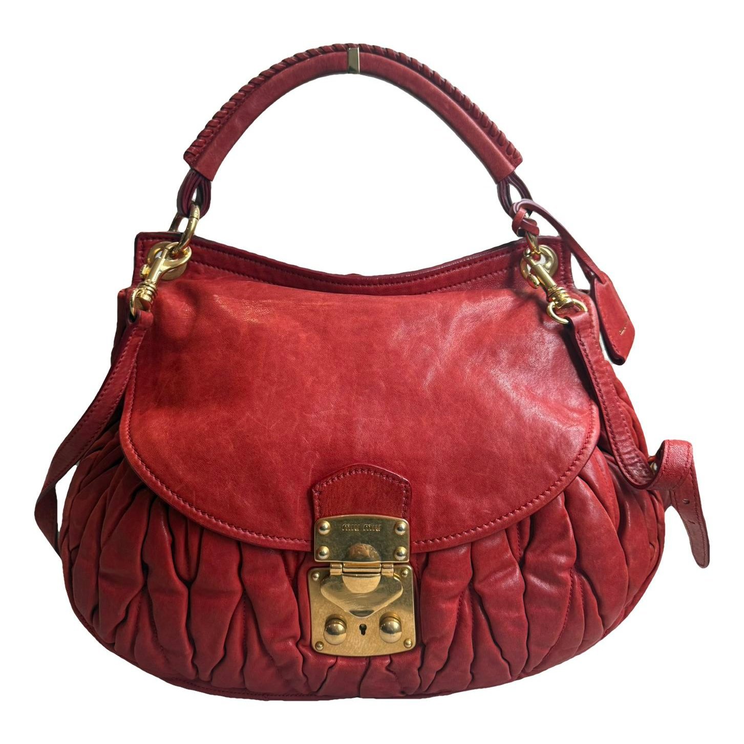 Coffer leather handbag