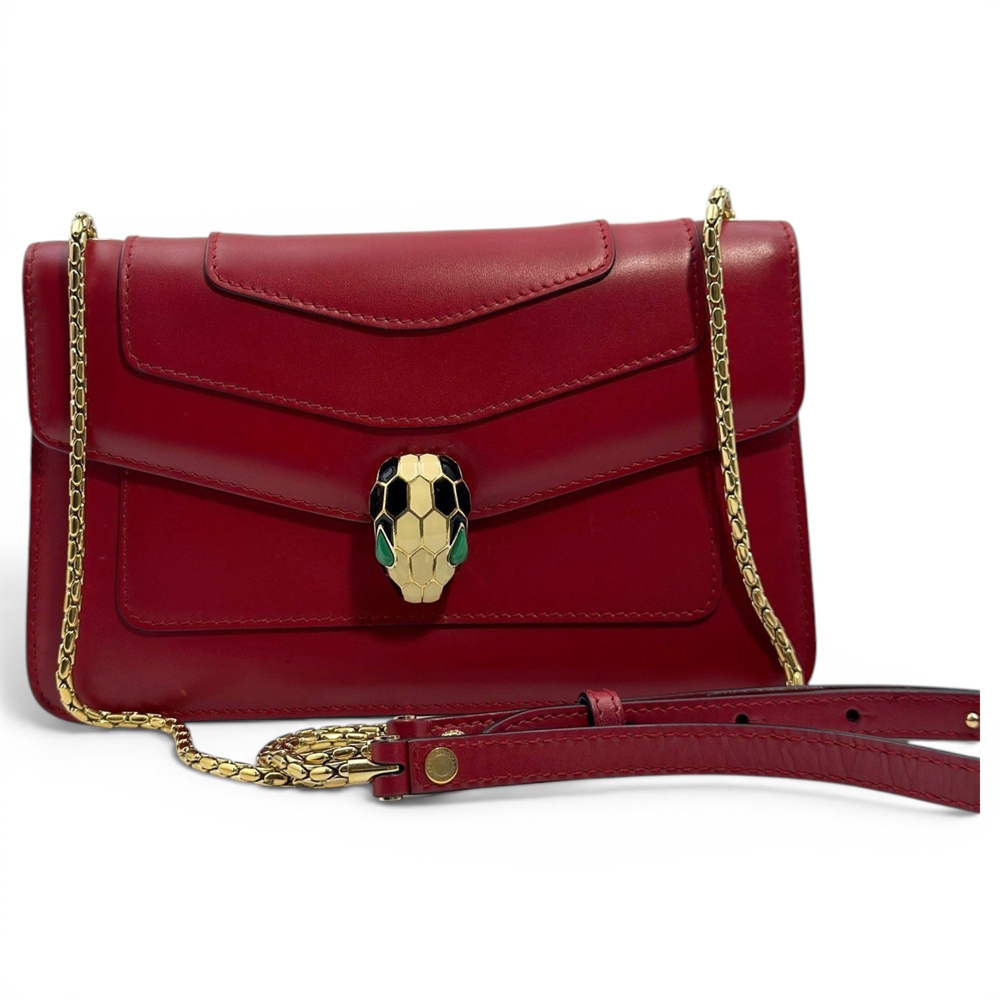 Serpenti leather handbag