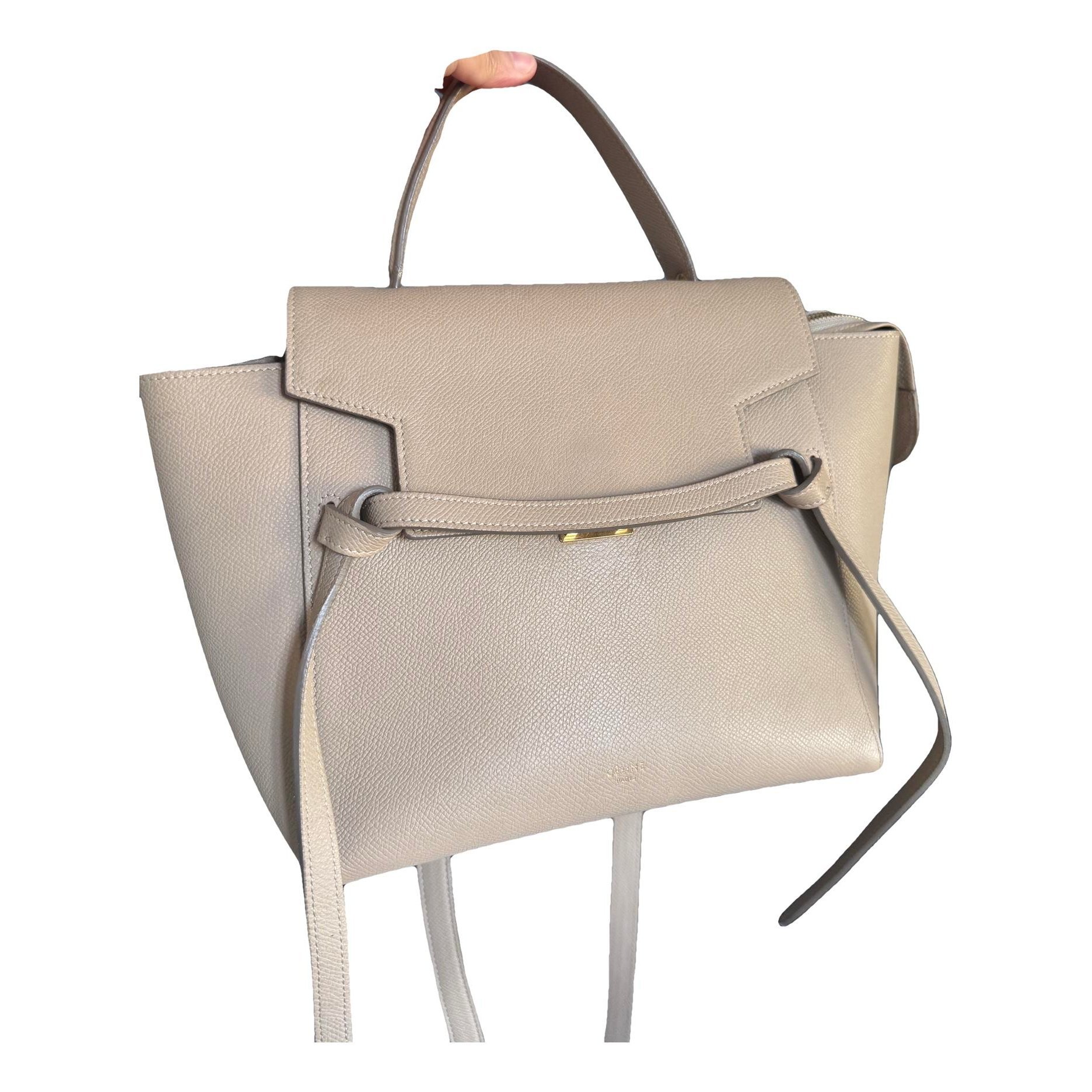Belt leather handbag