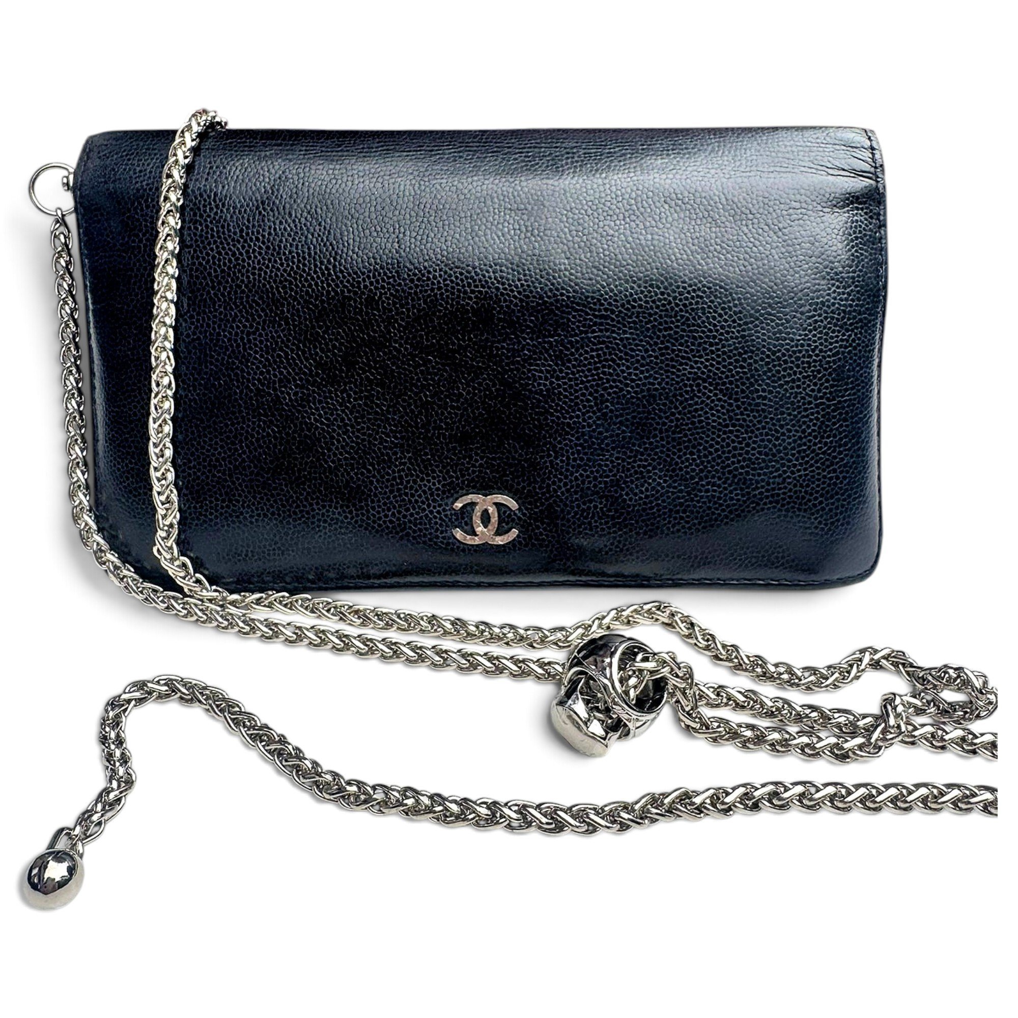 Leather clutch bag