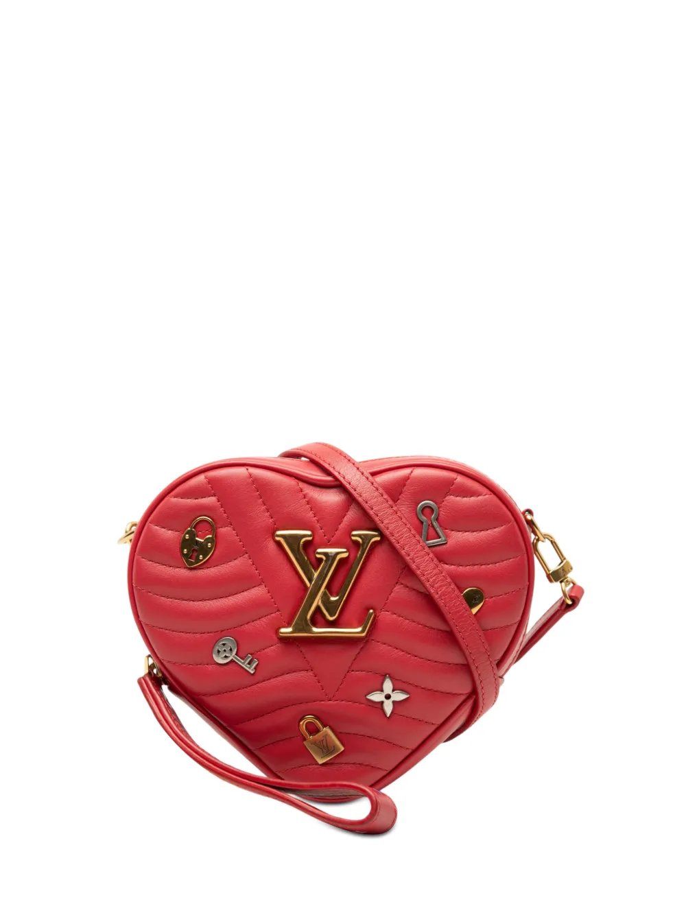 2018 Calfskin Embellished New Wave Love Lock crossbody bag