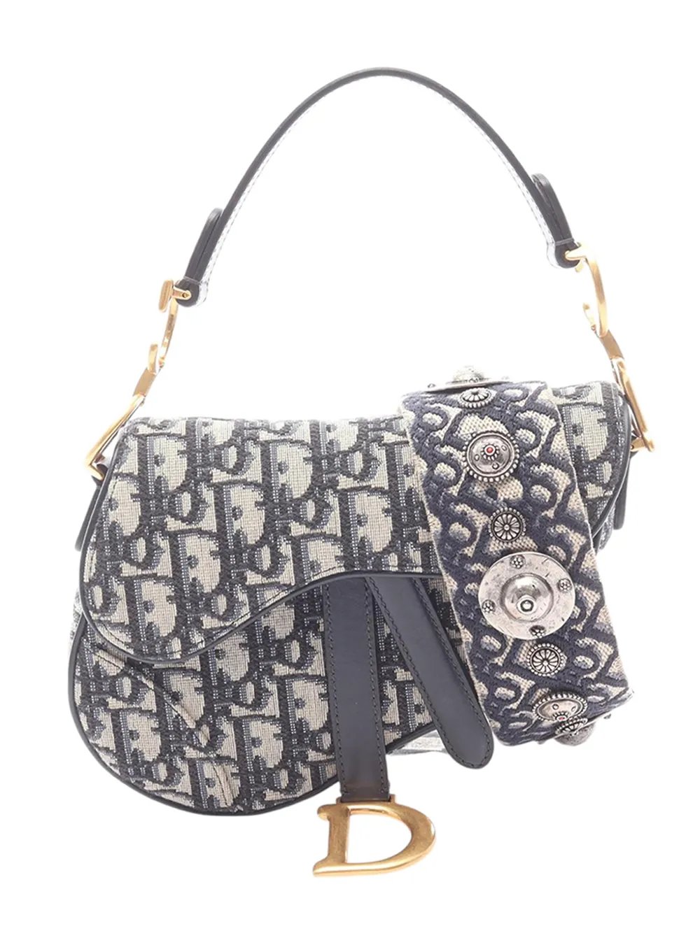 2010-2026 Mini Oblique Canvas Saddle Bag satchel