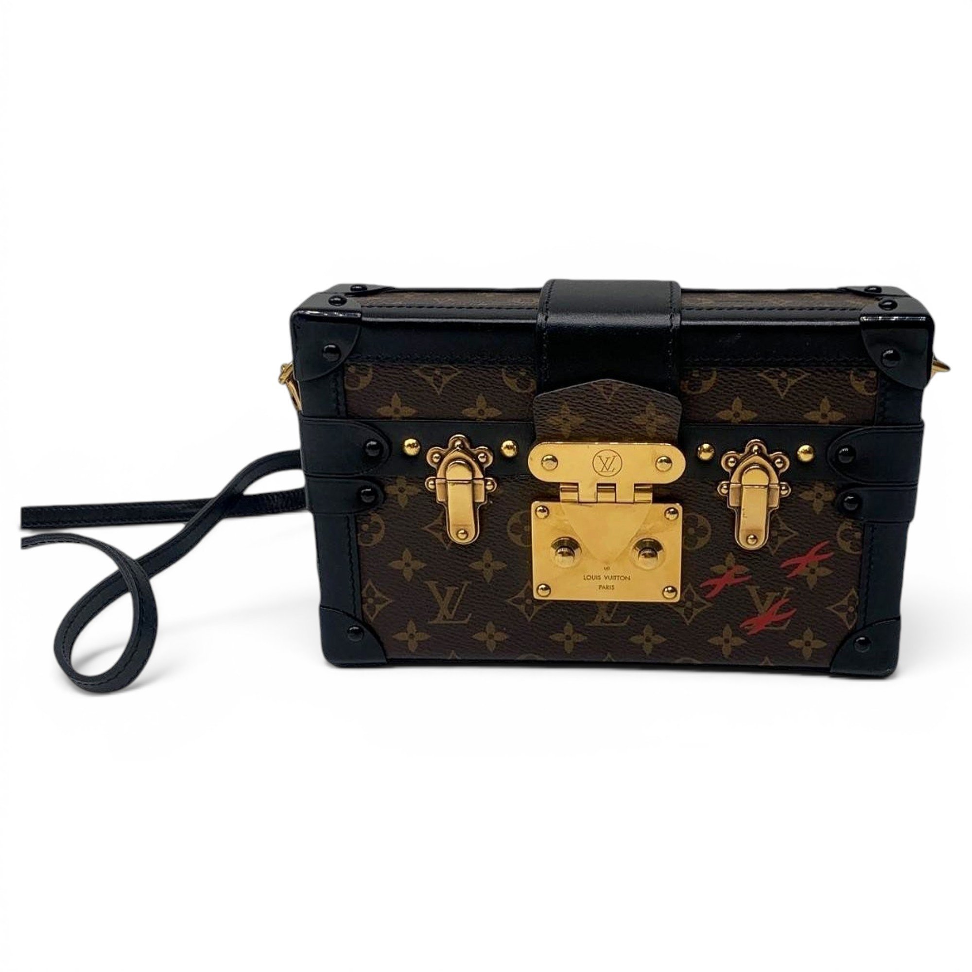 Petite Malle leather handbag