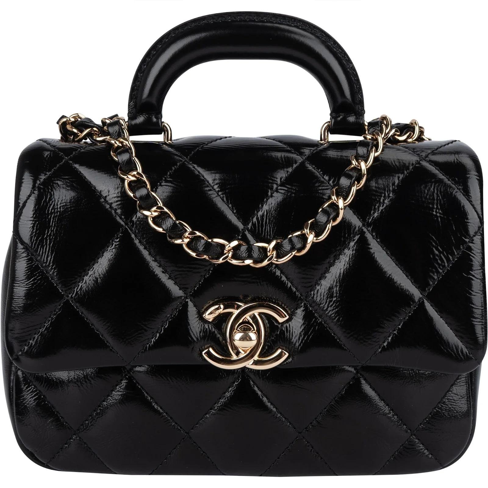 Coco Handle patent leather crossbody bag