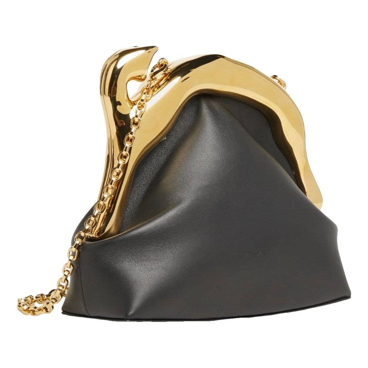 Leather clutch bag