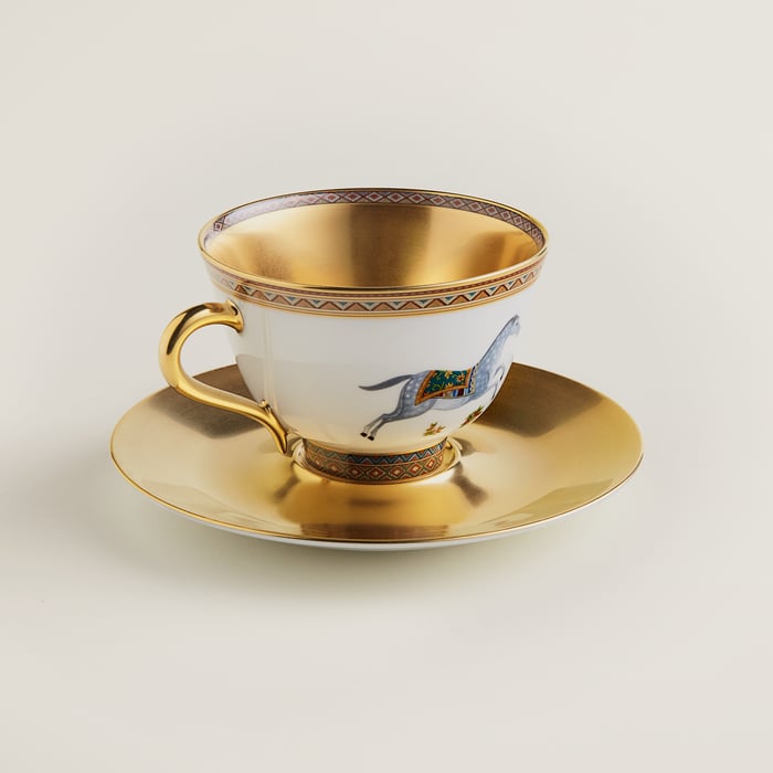 Sans Coloris Cheval D’orient Tea Cup and Saucer N°1
