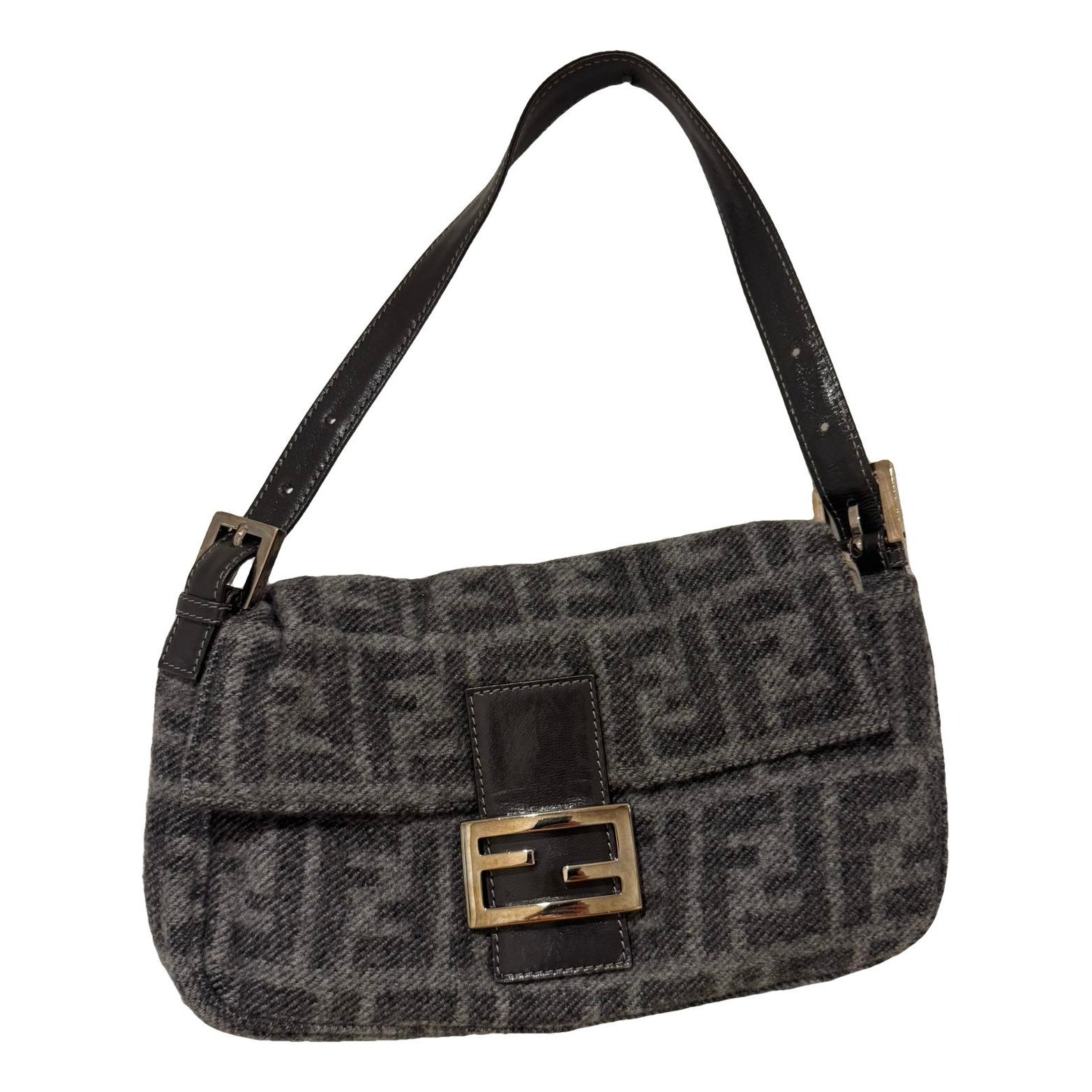 Baguette wool handbag
