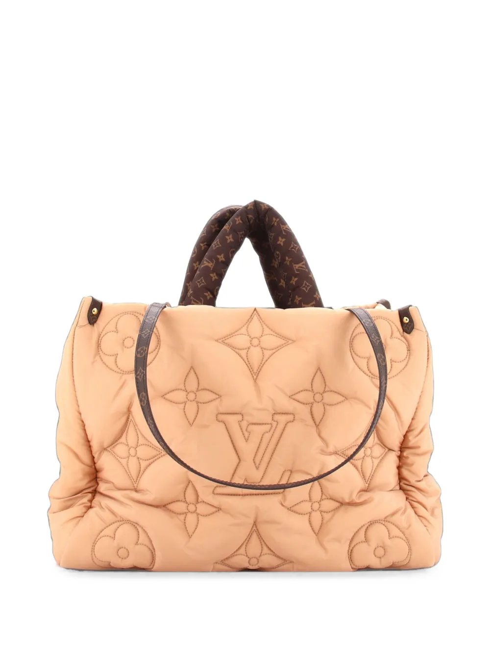 Pillow OnTheGo Tote Monogram Quilted Econyl Nylon GM satchel