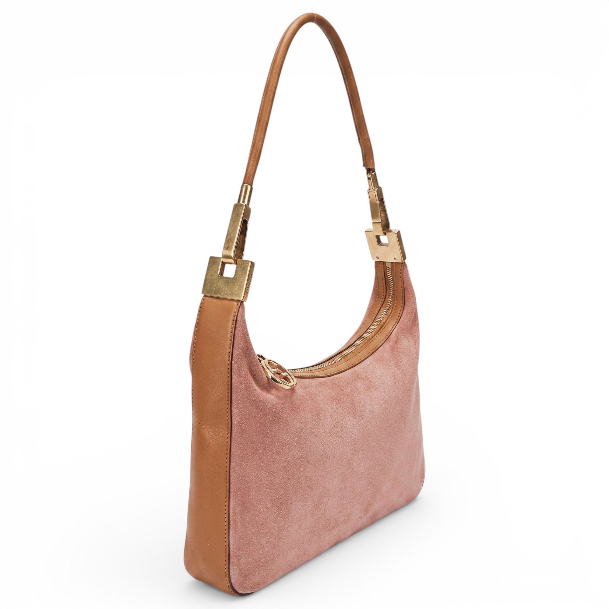 Half Horsebit leather handbag