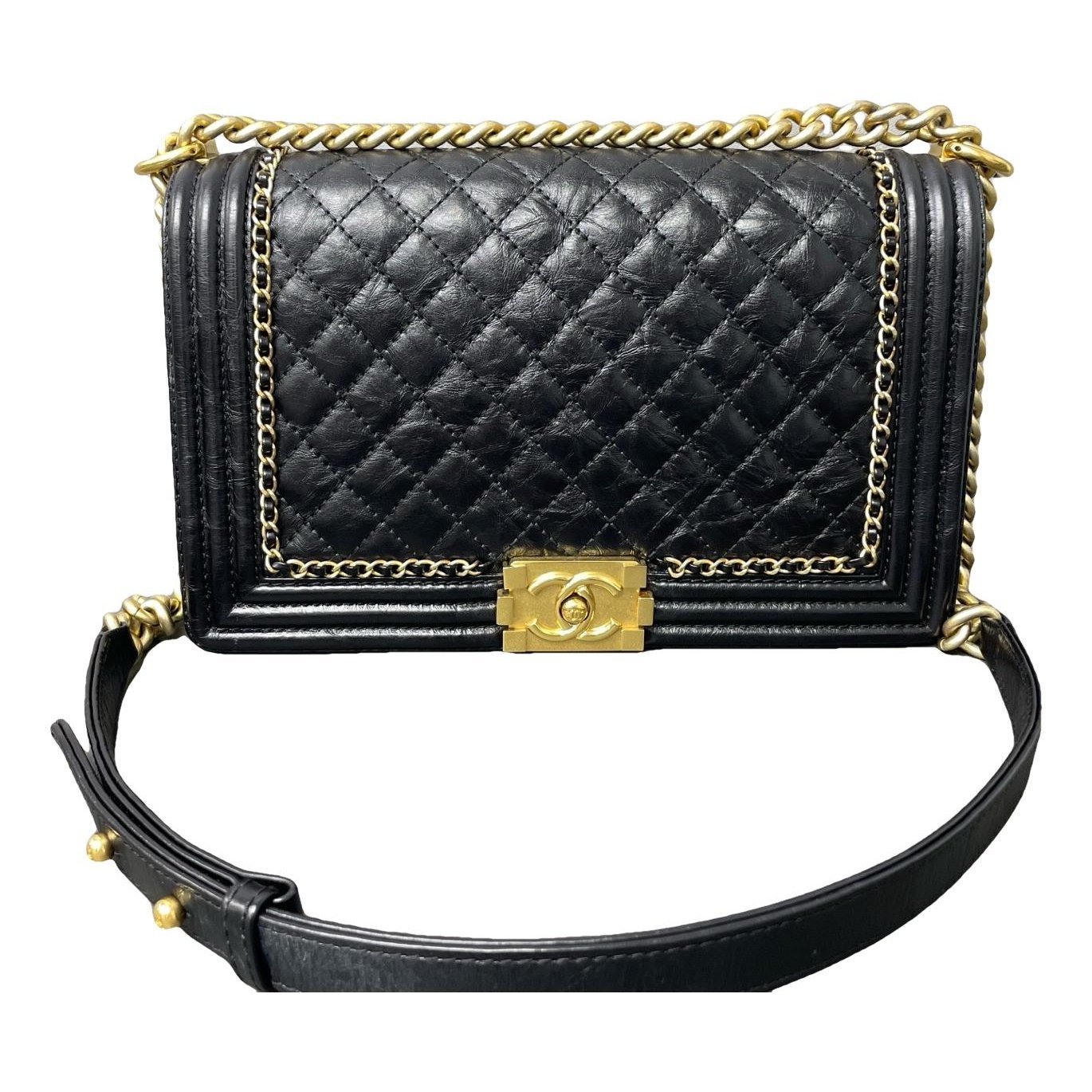 Boy leather crossbody bag