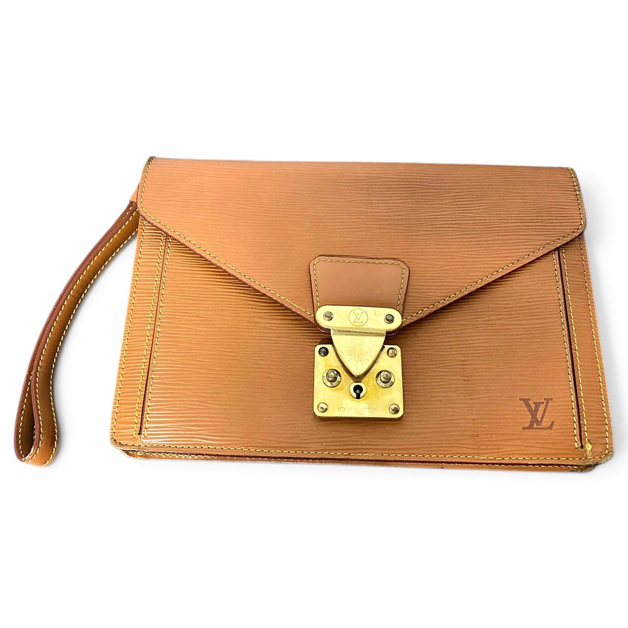 Sellier leather clutch bag