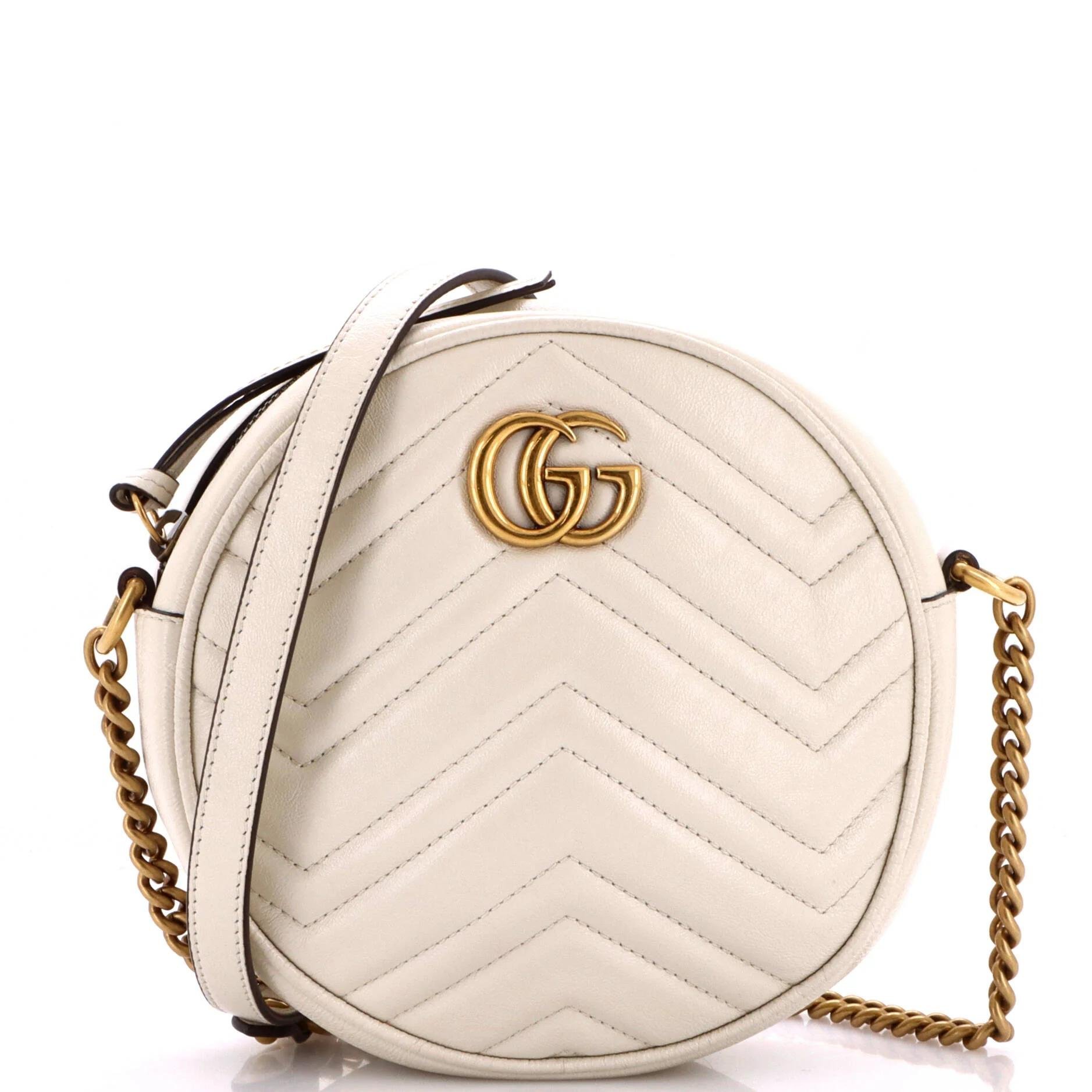 GG Marmont Round leather crossbody bag