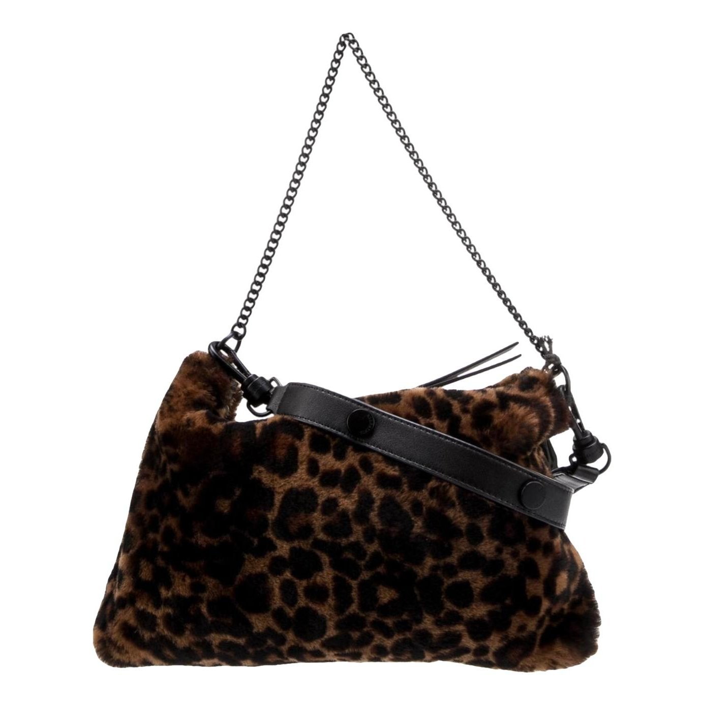 Faux fur crossbody bag