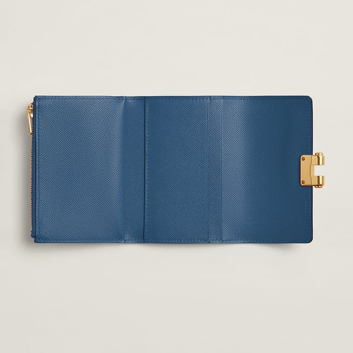 Bleu Tie Charniere Compact Wallet