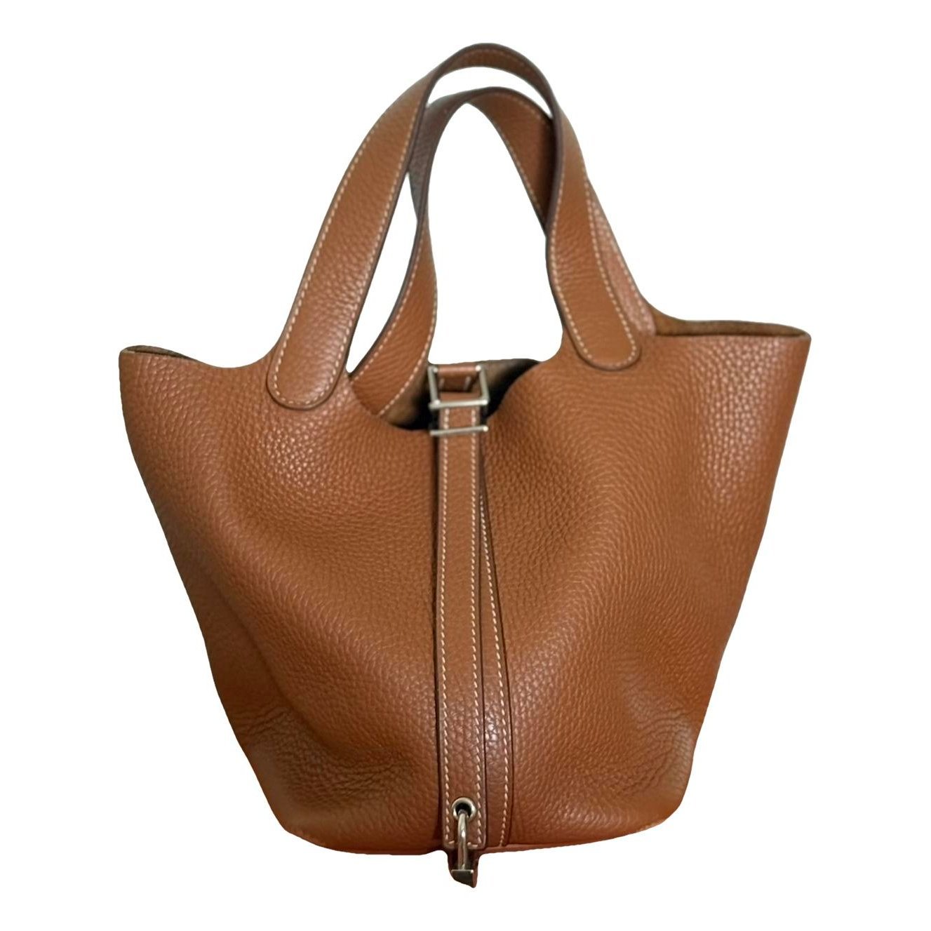 Hermes Picotin 18 Handbag Gold Clemence Leather