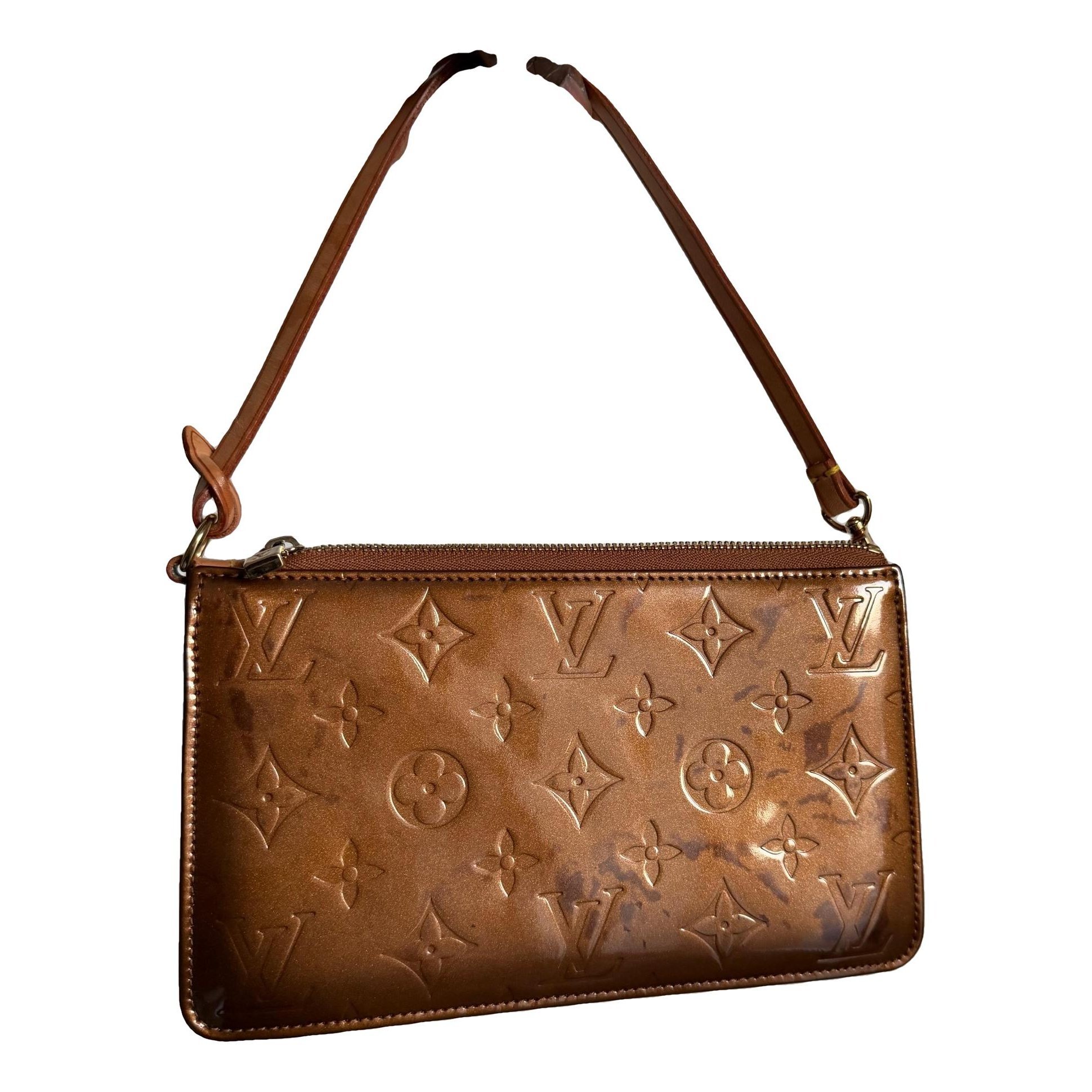 Leather clutch bag