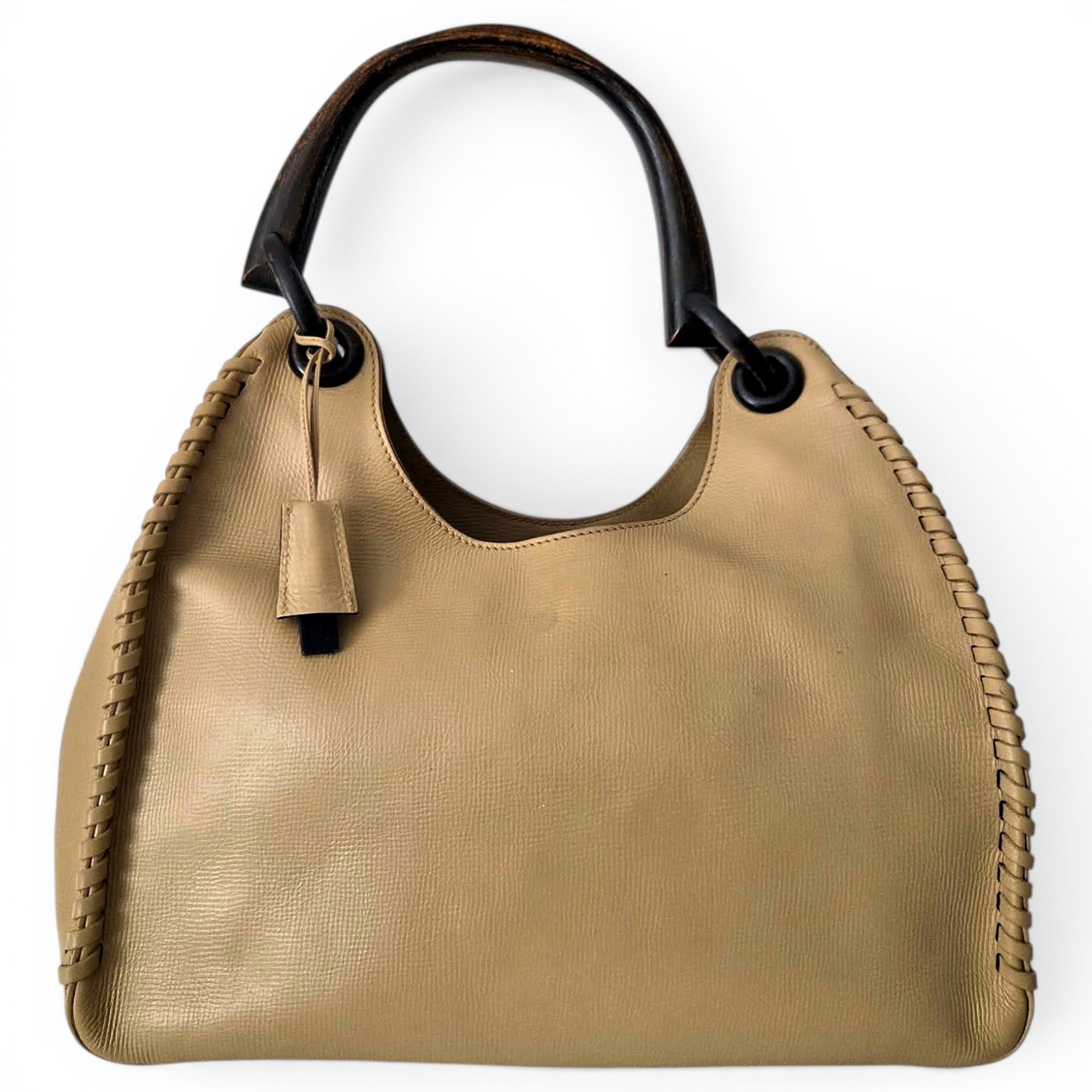 Bamboo leather handbag