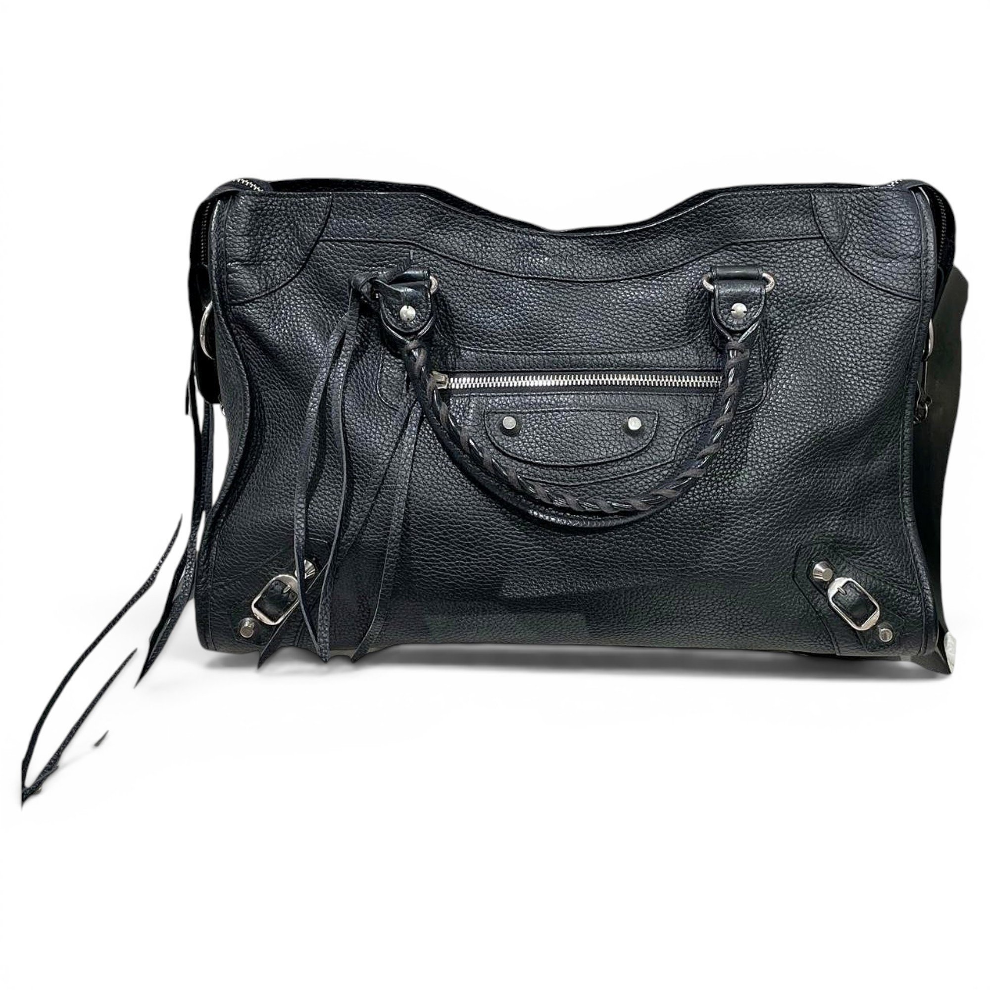 City leather handbag