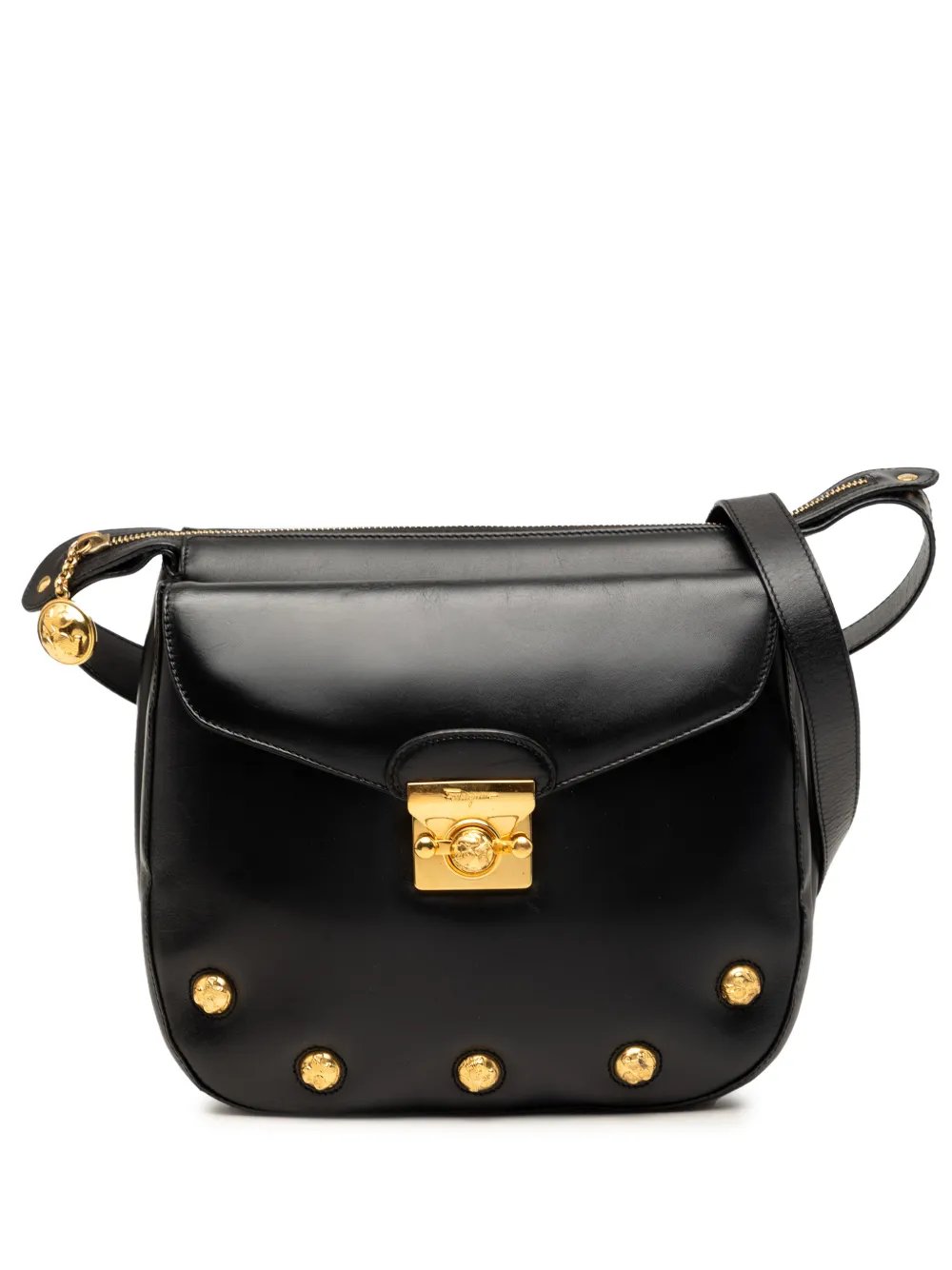 Ferragamo 2010-2026 Studded Leather Crossbody shoulder bag