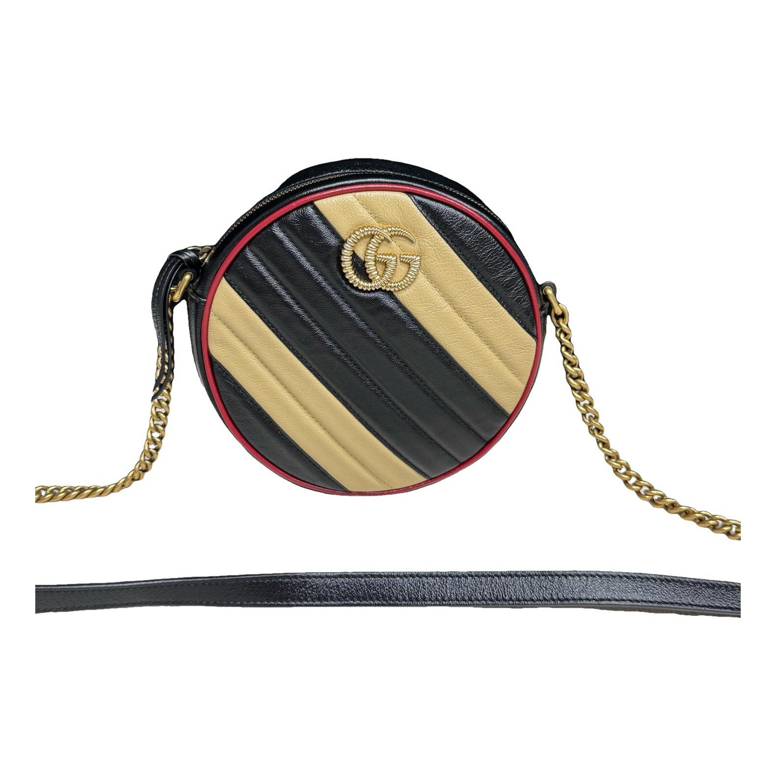 GG Marmont Round leather crossbody bag