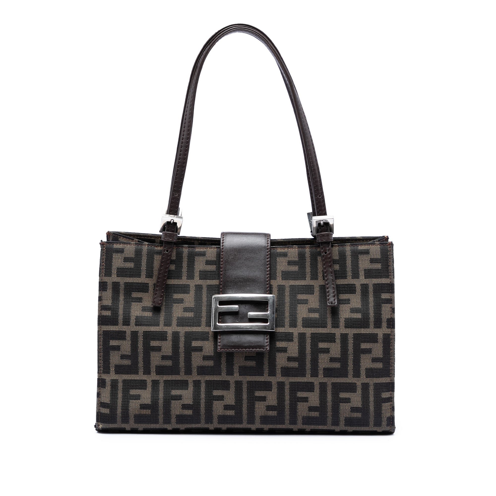 Pocket leather handbag