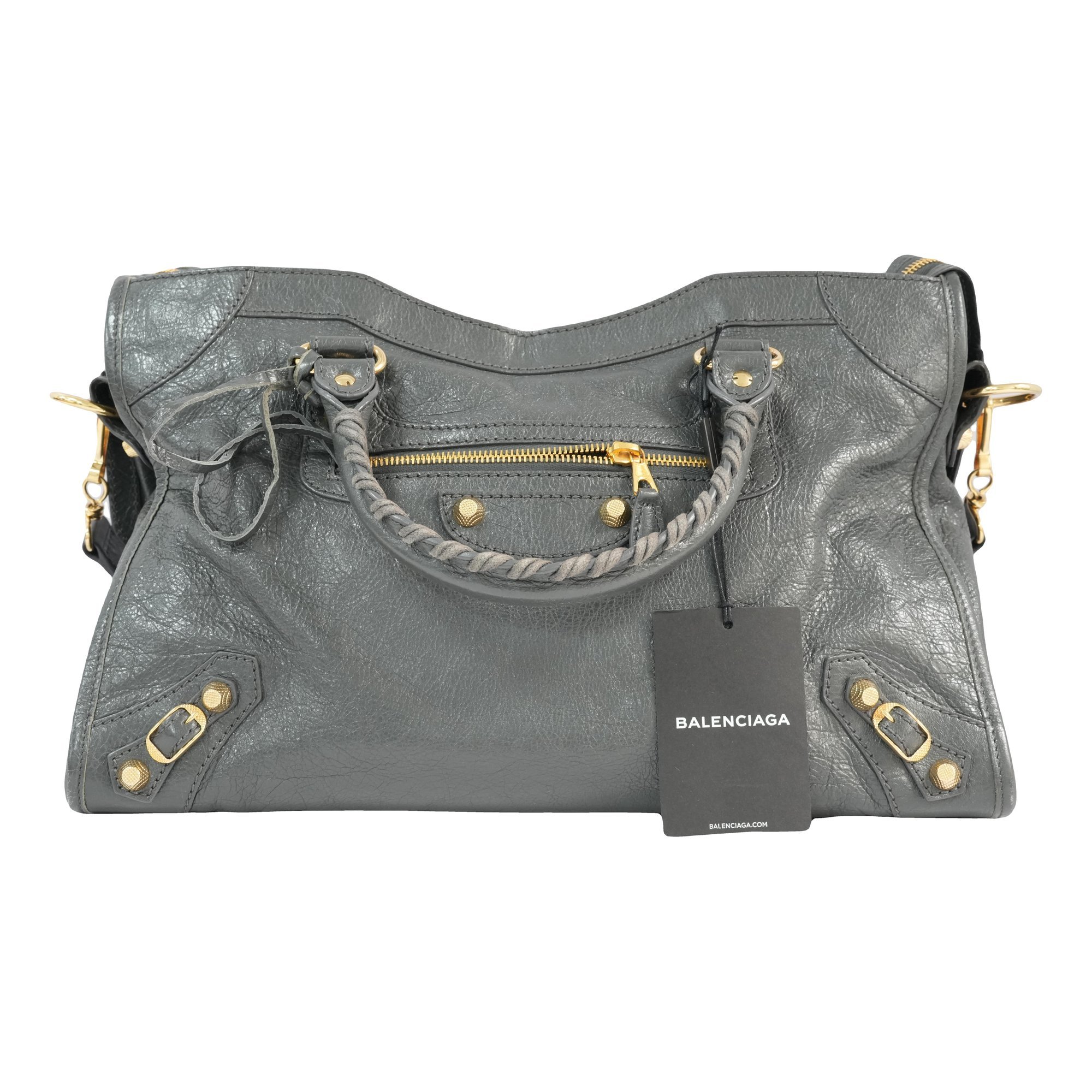 City leather handbag