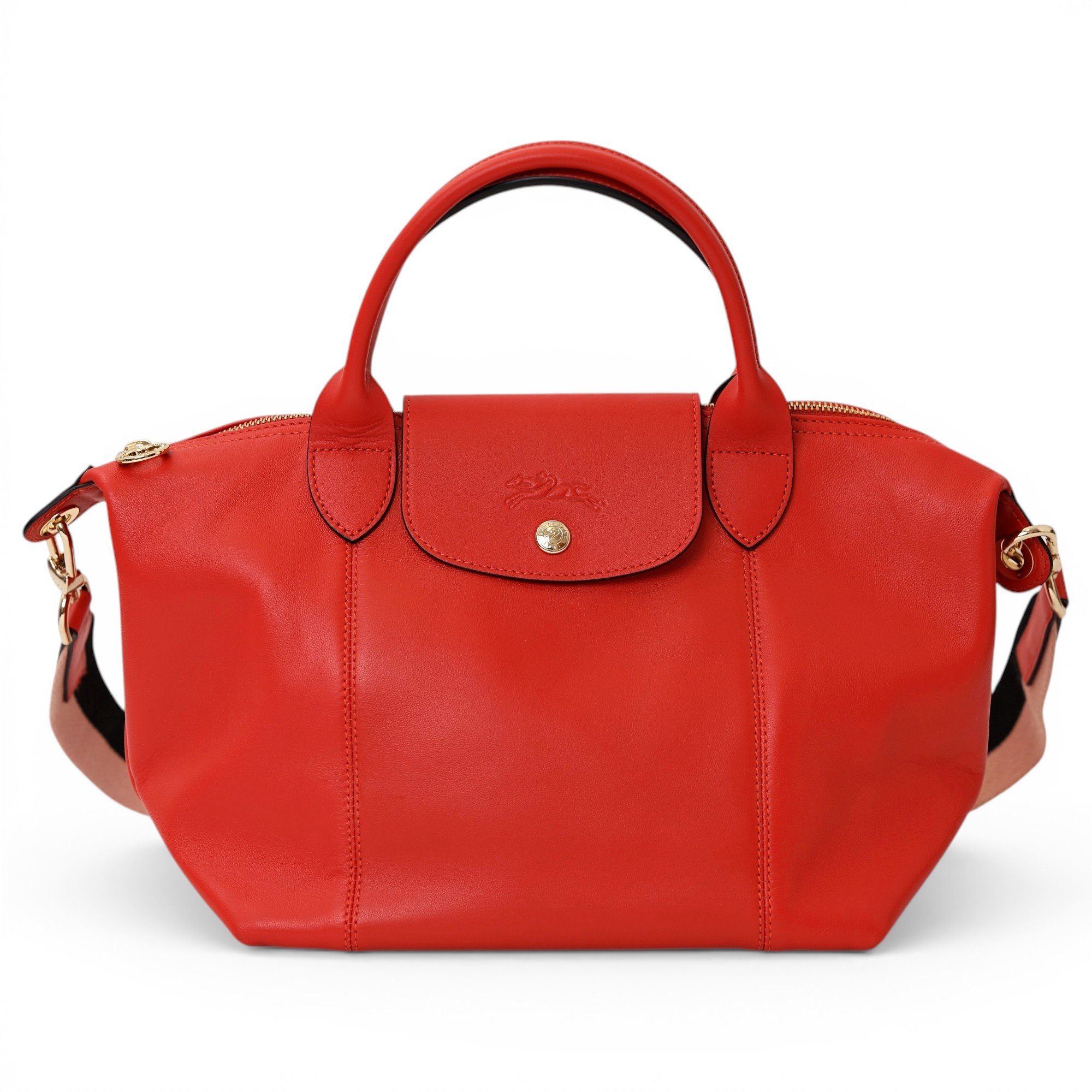 Pliage leather crossbody bag